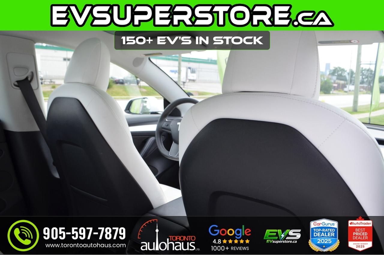 2022 Tesla Model 3 LR AWD White Interior I EVSUPERSTORE.CA Photo