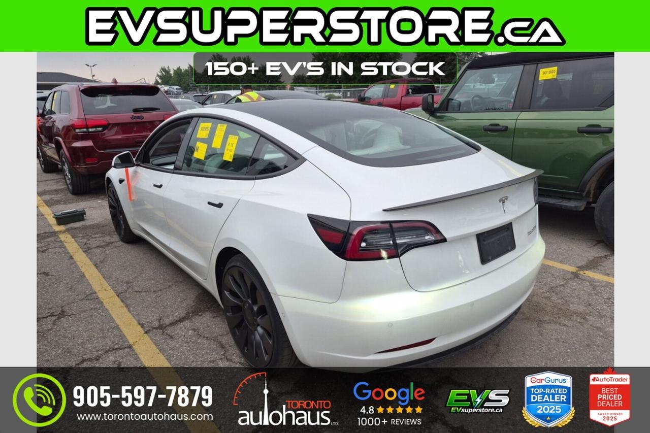 2021 Tesla Model 3 PERFORMANCE WHITE INT. I EVSUPERSTORE.CA Photo