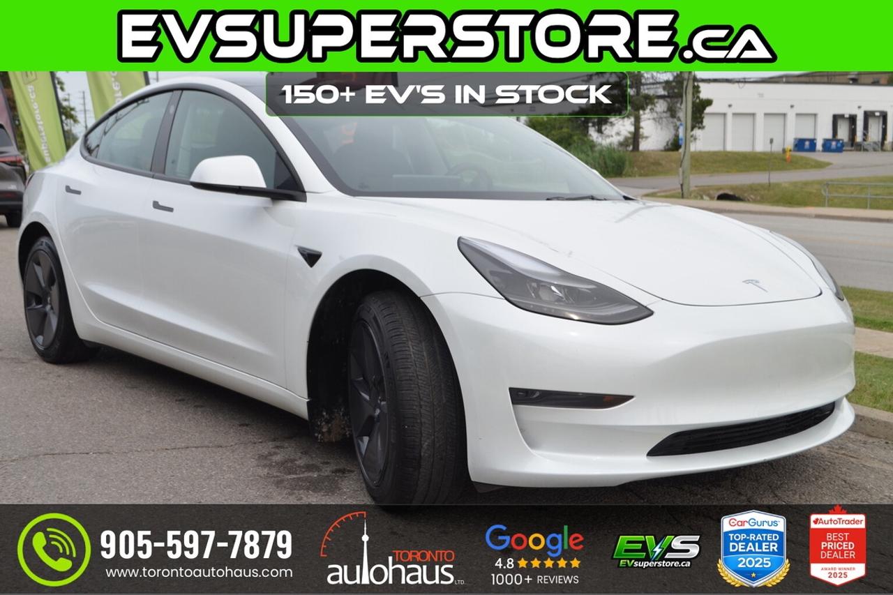 2023 Tesla Model 3 LFP I WHITE INTERIOR I EVSUPERSTORE.CA Photo
