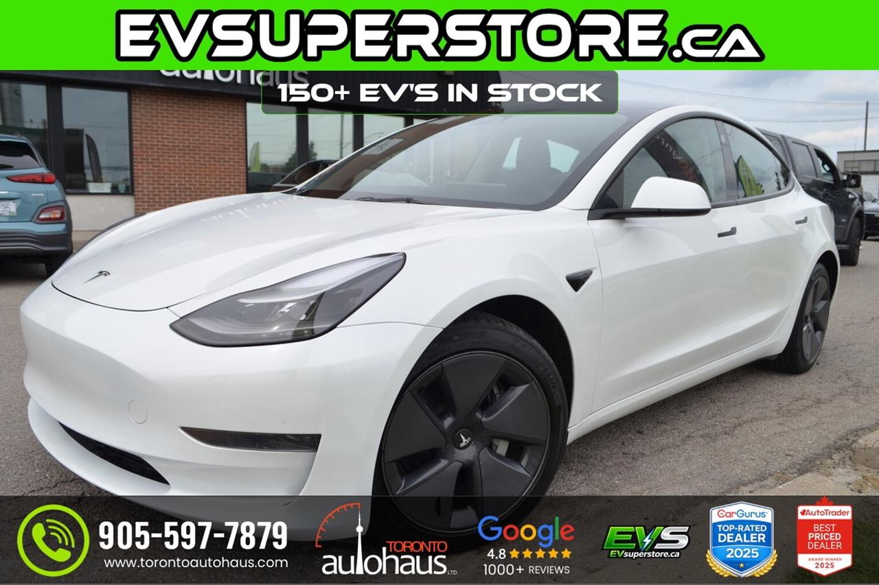 2023 Tesla Model 3 LFP I WHITE INTERIOR I EVSUPERSTORE.CA Photo0