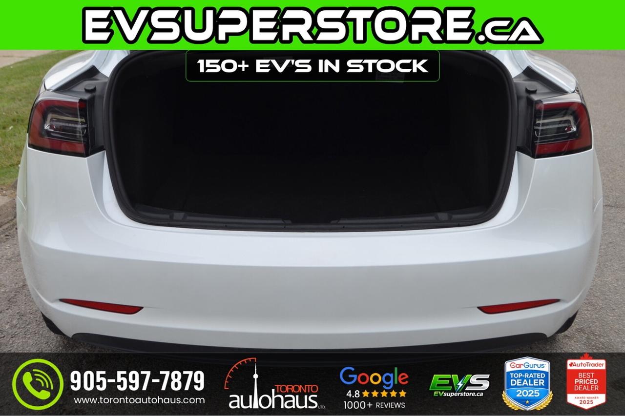 2023 Tesla Model 3 LFP I WHITE INTERIOR I EVSUPERSTORE.CA Photo