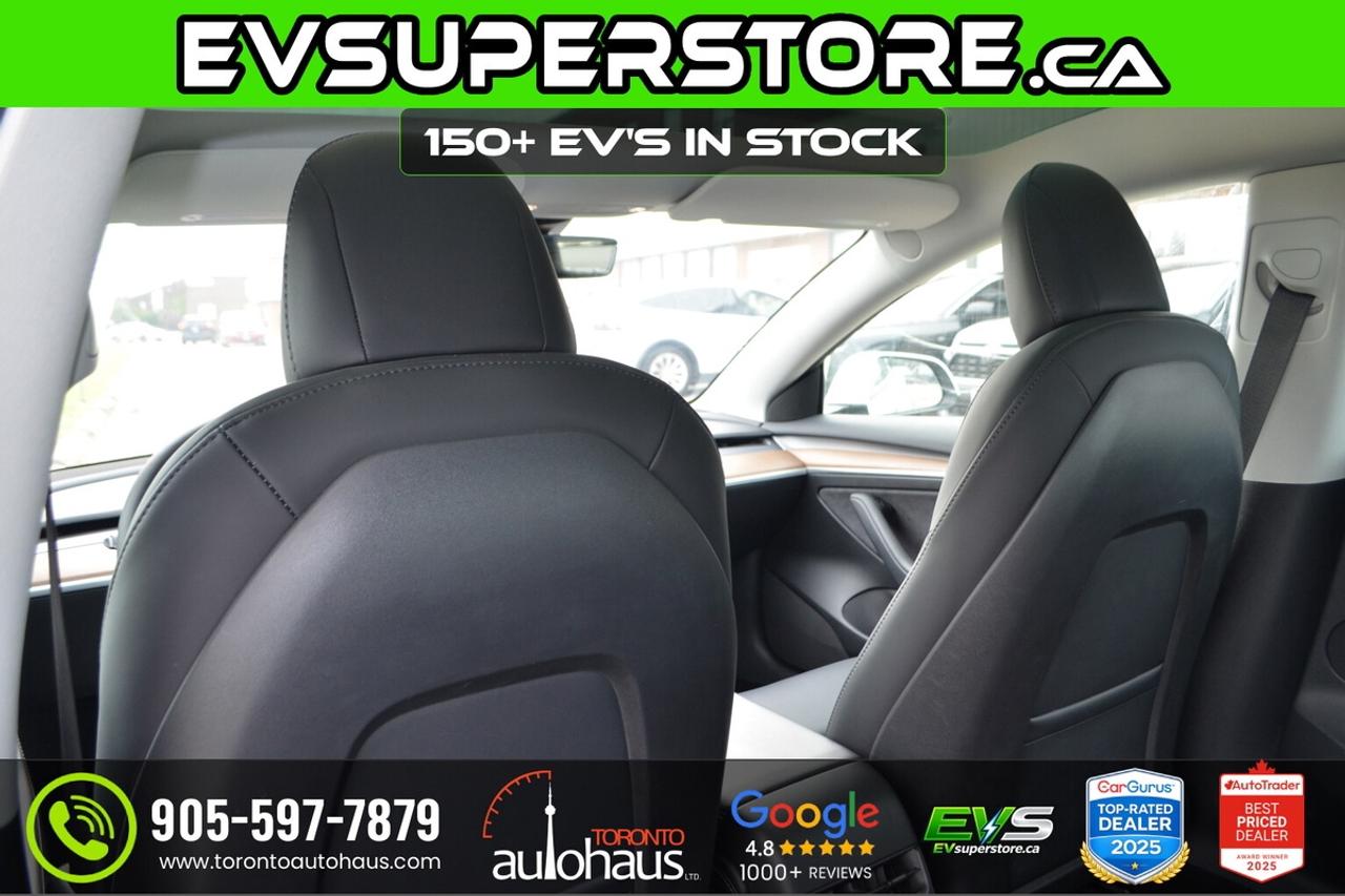 2023 Tesla Model 3 LFP I WHITE INTERIOR I EVSUPERSTORE.CA Photo