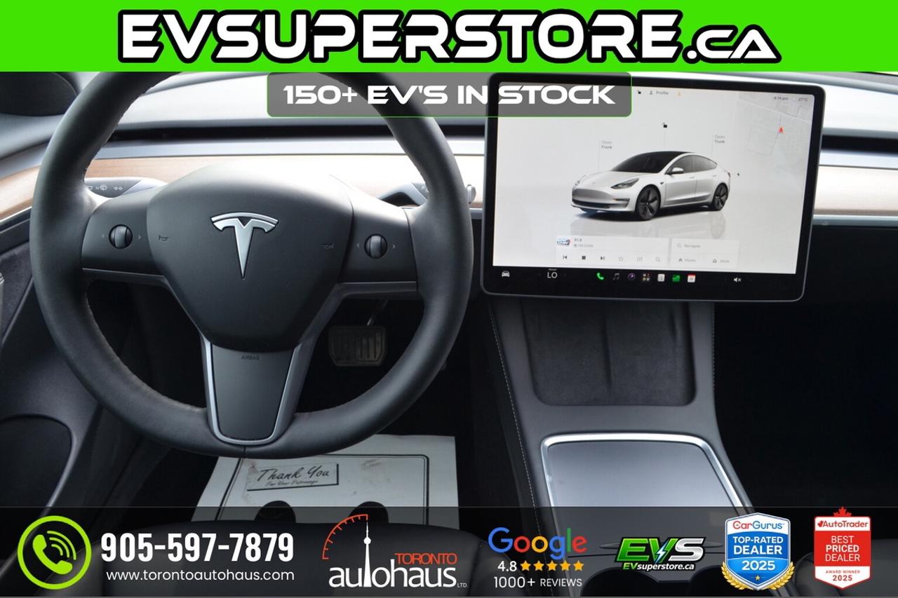 2023 Tesla Model 3 LFP I WHITE INTERIOR I EVSUPERSTORE.CA Photo