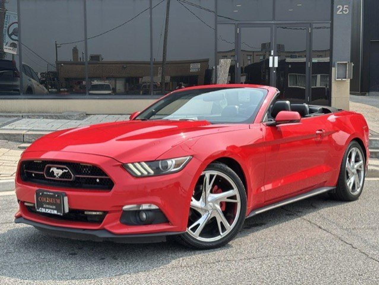 <p>JUST IN!! AS TRADED!! PRICED TO SELL!! 2.3L 4 CYLINDER ECOBOOST PREMIUM CONVERTIBLE!! **AUTOMATIC** FULLY LOADED!! STUNNIGN&nbsp;RED ON BLACK LEATHER INTERIOR!! KEYLESS ENTRY! REMOTE START! BACK UP CAMERA!! HEATED AND COOLED SEATS!! 20 INCH CHROME ALLOYS!! **NO ACCIDENTS!! CLEAN CARFAX!! CARFX VERIFIED!!&nbsp;RUNS AND DRIVES WELL!! PRICED TO SELL AS IS DUE TO THE MILAGE!! WE WELCOME YOUR MECHANICS INSPECTION PRIOR TO PURCHASE!! AS PER OMVIC, WE MUST WRITE This vehicle is being sold as is, unfit, not e-tested and is not represented as being in road worthy condition, mechanically sound or maintained at any guaranteed level of quality. The vehicle may not be fit for use as a means of transportation and may require substantial repairs at the purchasers expense. It may not be possible to register the vehicle to be driven in its current condition. WE WELCOME YOUR MECHANICS APPROVAL PRIOR TO PURCHASE ON ALL OUR VEHICLES! CAMARO, CORVETTE, CHALLENGER, CHARGER AVAILABLE. ************************************************** COLISEUM AUTO SALES PROUDLY SERVING OUR CUSTOMERS FOR OVER 26 YEARS!! NOW WITH 2 LOCATIONS TO SERVE YOU BETTER. COME IN FOR A TEST DRIVE TODAY!! FOR COMMERCIAL PICK UP TRUCKS, CARGO VANS AND HEAVY DUTY TRUCKS VISIT 16 MILFORD AVENUE TORONTO, ON M6M 2V8 1 (877) 709-8460 ************************** FOR QUALITY SEDANS, CARS, SPORTS CARS, LUXURY SPORT UTILITY VEHICLES, MINIVANS AND MORE VISIT OUR BRAND NEW DEALERSHIP AT **COLISEUM AUTO SALES ON WESTON**</p>