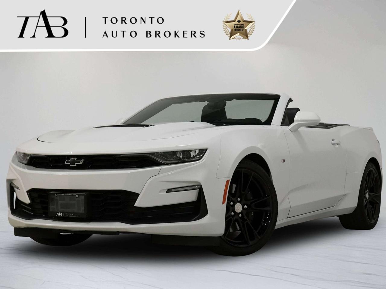 This 2020 Chevrolet Camaro SS 2SS Convertible is a local Ontario vehicle that delivers the perfect blend of iconic American muscle, open-air driving, and premium comfort. Powered by a legendary 6.2L V8 engine producing 455 horsepower, paired with a responsive 10-speed automatic transmission, the Camaro SS offers exhilarating acceleration, precise handling, and an unforgettable driving experience. Equipped with the highly desirable 2SS Package, Head-Up Display, and 20-inch alloy wheels, this convertible combines track-inspired performance with refined luxury and everyday comfort.

Key Features:

6.2L V8 Engine
10-Speed Automatic Transmission
Retractable Soft-Top Convertible
2SS Premium Package
Head-Up Display (HUD)
20-Inch Alloy Wheels
Chevrolet Infotainment 3 Premium System with Navigation
Bose&reg; Premium Audio System
Heated and Ventilated Front Leather Seats
Heated Steering Wheel
Wireless Apple CarPlay&reg; & Android Auto
Dual-Zone Automatic Climate Control
Remote Start
Rear Vision Camera
Blind Zone Alert with Rear Cross Traffic Alert

NOW OFFERING 3 MONTH DEFERRED FINANCING PAYMENTS ON APPROVED CREDIT.

WE OFFER THE BEST FINANCE RATES, AND DONT CHARGE ANY FINANCING FEE

Looking for a top-rated pre-owned luxury car dealership in the GTA? Look no further than Toronto Auto Brokers (TAB)! Were proud to have won multiple awards, including the 2024 AutoTrader Best Priced Dealer, the 2026 Best in Business award, the 2025 CarGurus Award, the 2026 Top Choice Award, the 2026 Dealer Rater Consumer Satisfaction Award, the 2026 Canadian Choice Award, the 2026 Three Best Rated Dealer Award, and many more!

With 30 years of experience serving the Greater Toronto Area, TAB is a respected and trusted name in the pre-owned luxury car industry. Our 30,000 sq.Ft indoor showroom is home to a wide range of luxury vehicles from top brands like BMW, Mercedes-Benz, Audi, Porsche, Land Rover, Jaguar, Aston Martin, Bentley, Maserati, and more. And we dont just serve the GTA, were proud to offer our services to all cities in Canada, including Vancouver, Montreal, Calgary, Edmonton, Winnipeg, Saskatchewan, Halifax, and more.

At TAB, were committed to providing a no-pressure environment and honest work ethics. As a family-owned and operated business, we treat every customer like family and ensure that every interaction is a positive one. Come experience the TAB Lifestyle at its truest form, luxury car buying has never been more enjoyable and exciting!

We offer a variety of services to make your purchase experience as easy and stress-free as possible. From competitive and simple financing and leasing options to extended warranties, aftermarket services, and full history reports on every vehicle, we have everything you need to make an informed decision. We welcome every trade, even if youre just looking to sell your car without buying, and when it comes to financing or leasing, we offer same day approvals, with access to over 50 lenders, including all of the banks in Canada. Feel free to check out your own Equifax credit score without affecting your credit score, simply click on the Equifax tab above and see if you qualify.

Call us today or visit our website to learn more about our inventory and services. And remember, all prices exclude applicable taxes and licensing, and vehicles can be certified at an additional cost of $999.