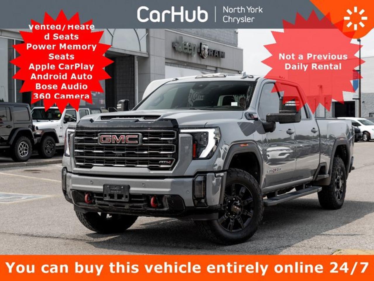 2024 GMC Sierra 2500 HD AT4 Vented/Heated Seats Power Memory Seats Apple CarPlay Android Auto Bose Audio 360 Camera Photo