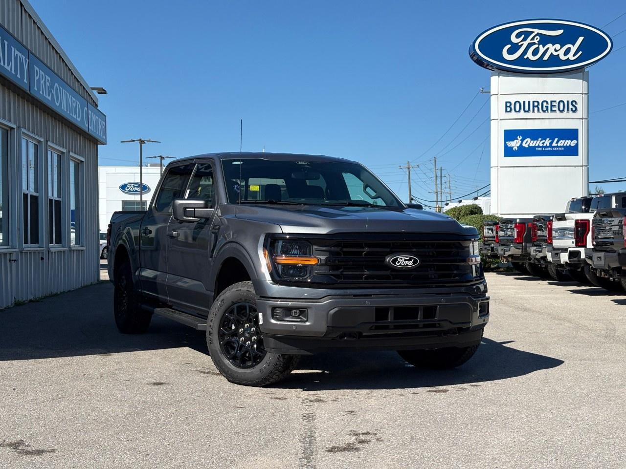 <p>The stunning new 2026 Ford F-150 XLT in Carbonized Grey Metallic is a powerhouse built for both rugged performance and comfort. This XLT 4WD SuperCrew, equipped with a reliable automatic transmission and 4×4 drivetrain, ensures a smooth and confident drive whether you're navigating city streets or tackling off-road trails.</p><p>The truck's bold exterior in a striking gray shade is complemented by a sophisticated black interior, combining style and functionality seamlessly. The tough bed spray-in bedliner enhances durability and durability, making it perfect for serious hauls.</p><p>Step inside to experience advanced technology tailored for your convenience and safety. Enjoy seamless connectivity with features like Bluetooth connection, smart device integration, and a Wi-Fi hotspot. Driving has never been safer with state-of-the-art safety features including a backup camera, lane assist, parking sensors, and brake assist ensuring peace of mind on every journey.</p><p>This F-150 XLT is ideal for families and adventurers alike, offering both spacious comfort and powerful performance. Contact Bourgeois Motors Ltd. today to learn more about how you can make this exceptional vehicle yours.</p> <p><span style=color:rgb( 58 , 80 , 95 )>The discount shown on vehicle represents the </span><u>Cash Purchase</u><span style=color:rgb( 58 , 80 , 95 )> discount and is inclusive of all non-stackable and stackable cash purchase discounts from Ford of Canada and Bourgeois Motors Ltd. and is offered in lieu of sub-vented lease or finance rates. To get details on current discounts applicable to this and other vehicles in our inventory for Lease and Finance customer, see a member of our team. All offers for lease or finance are On Approved Credit (OAC).While every effort is made to ensure the accuracy of discounts and programs, programs are subject to change without notice </span><span style=color:rgb( 119 , 119 , 119 )>and may not be accurate or completely current. While every reasonable effort is made to ensure the accuracy of this data, we are not responsible for any errors or omissions contained on these pages.</span></p> <p><strong>Why Choose the Bourgeois Auto Group?</strong></p><p>For 80 years, Bourgeois Auto Group has been delivering exceptional automotive experiences. Our factor trained teams work to ensure you receive the shopping experience you deserve; whether you're looking for a new or new-to-you vehicle.</p><p>Shop 24/7 with our online showroom and chat service, ensuring convenience every step of the way. No hidden fees, full disclosure, and every pre-owned vehicle comes with a Carfax® report for peace of mind.</p><p>We offer a wide selection of pre-owned vehicles, all competitively priced using real-time market data. Get the best deal on your purchase and trade-in with our free Live Market Analysis report.</p><p>Looking to sell your car? We buy any make or modelno purchase required. Our simple to use online trade valuation tool will provide you with a clear, transparent selling experience whether you buy our car or not.</p><p>Backed by hundreds dedicated employees across 4 convenient locations, were here to meet all your automotive needs. Visit us in Midland or Parry Sound and explore our inventory or schedule your next service today.</p> <p><strong>Financing Your Next Vehicle with Bourgeois Motors Ford in Midland:</strong></p><p>At Bourgeois Motors Ford, we make financing your next vehicle simple and stress-free! Our team works with trusted lenders to find flexible options tailored to your budget. Drive away with confidenceapply today!</p><p>Take advantage of our online pre-qualification tool, backed by Equifax and TD Bank to find the payment that works for you. Simply <a href=https://www.bourgeoismotors.com/free-credit-check/ rel=nofollow><strong>CLICK HERE</strong></a><strong> </strong>to use our secure online credit tool with no impact to your credit.</p>