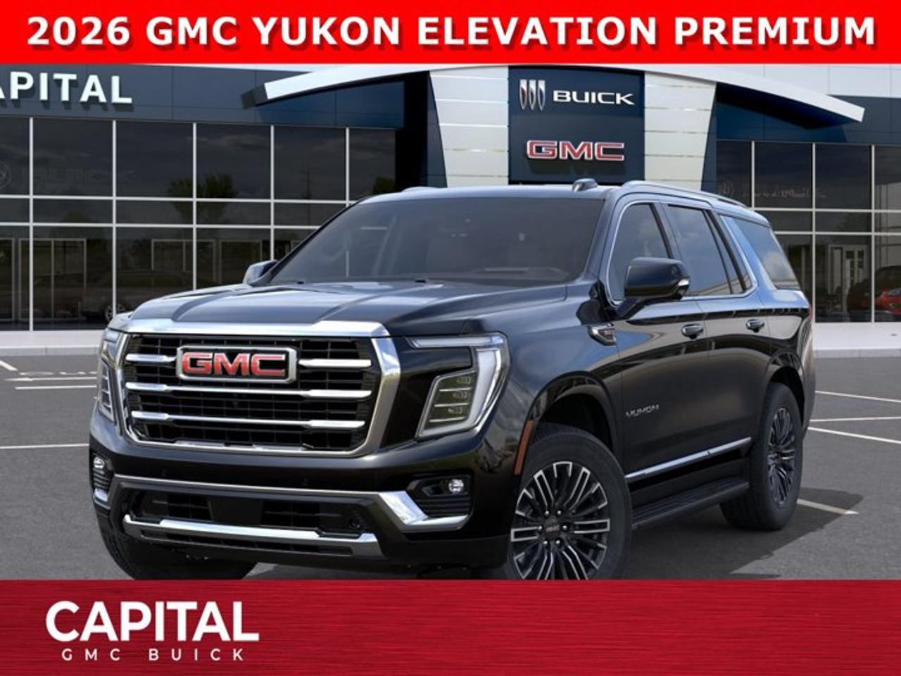 Check out this limited production 2026 Yukon Elevation... This 3-row SUV has incredible options like Heated Steering, Heated and Cooled Seats, Heated 2nd row buckets, Elevation Premium Package, Panoramic Sunroof, Power Sliding Center Console, Rear Streaming Camera Mirror, Dual Rear Media Screens, 360 CAM, Heads-up Display, and so much more... Dont miss out on this one CALL NOWAsk for the Internet Department for more information or book your test drive today!AMVIC Licensed Dealer - Licence Number B1044900