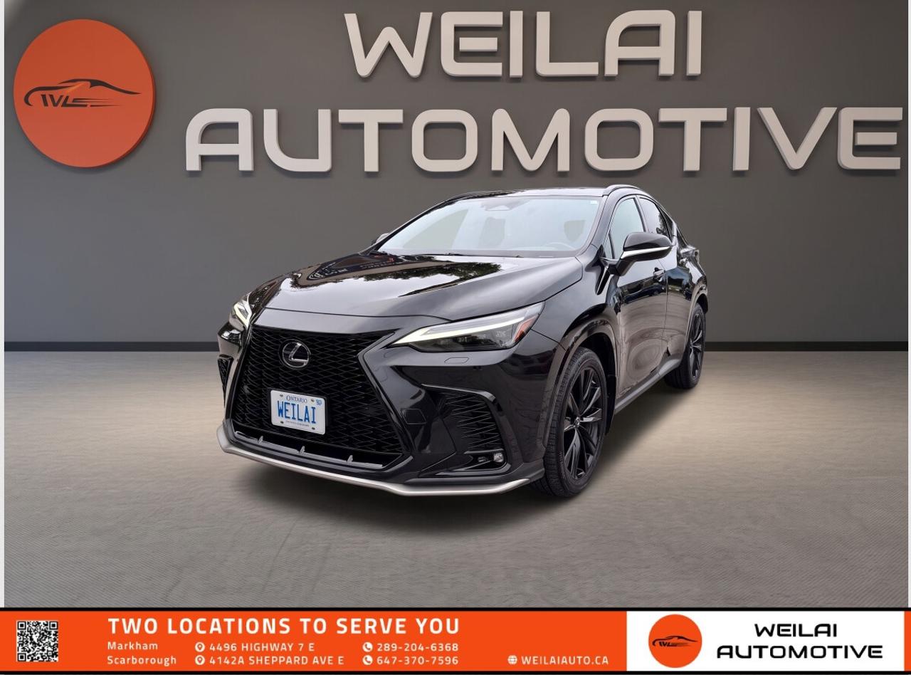 2.4L Turbocharged Engine | 20-inch F SPORT Alloy Wheels | Wireless Apple CarPlay and Android Auto | Heated and Ventilated Front Seats | Lexus Safety System+ 3.0 | Low credit? No credit? Established Credit? We accept ALL!!! - Contact Us Today!Test Drive the 2022 Lexus NX 350 F SPORT Today! This stunning luxury compact SUV perfectly blends aggressive styling, premium comfort, and exhilarating performance. Built right here in Canada, the NX 350 features a potent turbocharged engine paired with an advanced all-wheel-drive system, delivering an engaging and dynamic driving experience. The F SPORT package elevates the thrill with an adaptive variable suspension, exclusive exterior styling cues, and a driver-focused cockpit. Whether you are navigating the busy streets of the GTA or taking a weekend getaway, this exceptional SUV delivers the reliability, safety, and cutting-edge technology you expect from Lexus. <br/> Performance: ● Engine: 2.4L Turbocharged 4-cylinder ● Horsepower: 275 hp ● Torque: 317 lb-ft ● Transmission: 8-speed automatic ● Drivetrain: AWD <br/> Exterior: ● 20-inch F SPORT alloy wheels ● F SPORT signature front grille and bumper ● Power rear door ● Power slide and tilt moonroof ● Bi-LED headlamps with intelligent high-beam <br/> Interior: ● F SPORT NuLuxe trimmed seating ● Heated and ventilated front seats ● F SPORT heated advanced touch steering wheel ● Driver seat memory system ● Thematic ambient interior illumination <br/> Technology: ● 9.8-inch Lexus Interface touchscreen display ● Wireless Apple CarPlay and Android Auto compatibility ● Cloud-based Navigation with Destination Assist ● Remote Connect with smartphone integration ● Bluetooth connectivity and voice command <br/> Safety: ● Pre-Collision System with Pedestrian Detection ● Blind Spot Monitor with Rear Cross-Traffic Alert ● Lane Tracing Assist with Steering Assist ● Dynamic Radar Cruise Control ● Road Sign Assist <br/> Approximate Fuel Efficiency: ● City: 10.5 L/100 km ● Highway: 8.3 L/100 km! <br/> This 2022 Lexus NX 350 F SPORT is an incredibly highly sought-after model in the Canadian market, and premium pre-owned inventory like this does not stay on our lot for long. Do not miss your chance to own this exceptional luxury SUV! Visit us at Weilai Automotive Inc. in Markham today to experience it firsthand. Call our sales team immediately to schedule your exclusive test drive before another lucky buyer takes it home! <br/> FINANCINGAt Weilai Automotive Inc., were all about giving everyone a fair shot at owning a quality vehicle, no matter their credit history. Whether youre grappling with credit challenges or have a stellar credit record, we have financing options that cater to you. Your specific financing terms will depend on various factors, including your credit rating. For a personalized finance consultation, a signed consent form is needed. Reach out to schedule your appointment today. <br/> WEILAI CERTIFIED PRE-OWNED PROGRAM:*● Full Detailing Package ● Comprehensive Certification Package ● Safety Certification ● Financing Available ● Extended Warranty Available ● Available for only $899 <br/> *Weilai Certified Pre-Owned Program includes: Full interior detailing, full exterior detailing, meticulous vehicle reconditioning. A comprehensive 60-point safety inspection with additional standards. For example, tire and brake treads must be a minimum of 3.5 mm which is 233% of the Ontario standard of 1.5 mm. Access to a large network of lenders to give you the best approval guaranteed. Option to extend the warranty for up to an additional 6 years for an additional fee. <br/> CARFAX REPORTWe believe in full transparency. All vehicles come with a FREE Carfax report. Please visit our listing on weilaiauto.ca or autotrader.ca to obtain your free Carfax report. <br/> CONTACT NOWWe welcome customers from all over the GTA, including Markham, Scarborough, Barrie, Stouffville, Toronto, Richmond Hill, East Gwillimbury, Aurora, North York, East York, Whitby, Brampton, and the surrounding area. Ready to take the next step? Book an appointment, get more info, or get in touch by calling 289-204-6368 or emailing us at salesmanagers@weilaiauto.ca. <br/> FEE DISCLOSUREPrice does not include safety certification, HST, or licensing fees. Safety certification available, see the Weilai Certified Pre-Owned Program for details. <br/> FINANCE SPECIAL PRICE ONLYPricing is based on financing. The listed price includes a $1,000 finance rebate. Choosing an alternative payment method may disqualify this rebate. <br/> VEHICLE CONDITIONThe vehicle has been inspected and reconditioned to a premium pre-owned condition and is ready to be test-driven. However, to comply with OMVICs disclosure requirements, please note that this unit is not currently drivable and not certified until it undergoes safety certification. <br/> DISCLAIMERSPlease note that these details are based on the typical specifications for a given year, make, and model, and actual features may vary for the specific VIN provided. The descriptions above and the contents on this vehicle detail page are generated using AI and VIN decoders, which may contain inaccuracies. They are intended for reference only and may not be entirely reliable. Always check the vehicles actual specifications and refer to the owners manual for the most precise and up-to-date information. While Weilai Automotive Inc. strives to provide accurate information, we will not be responsible for any mistakes made on this page. <br/>