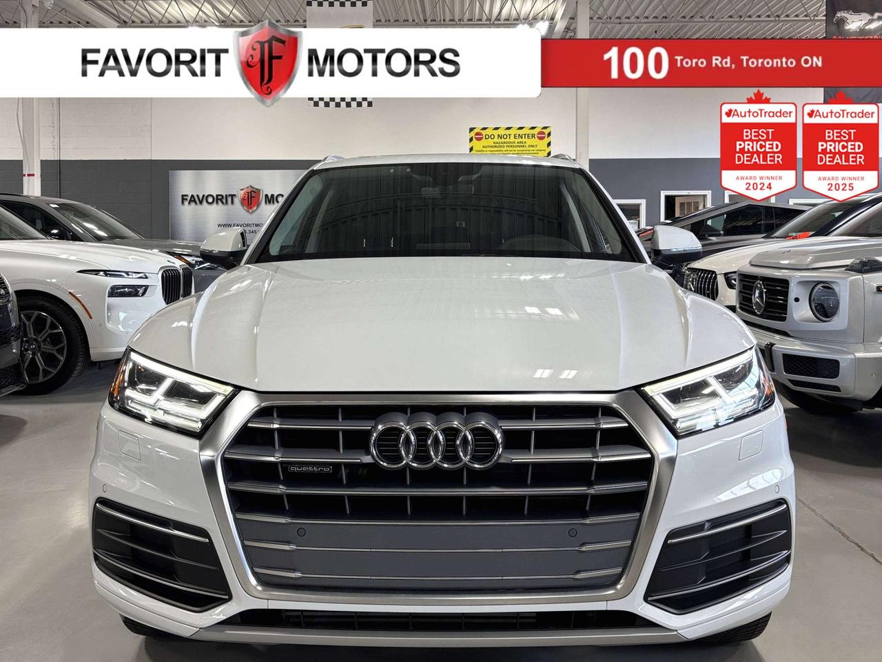 **SUMMER SPECIAL!**FEATURING : QUATTRO AWD, PANORAMIC ROOF, DIGITAL GAUGE CLUSTER NAVIGATION DISPLAY, WOOD GRAIN TRIMS, MULTI DRIVE MODES, OFFROAD MODE, WIRELESS CHARGING TRAY, HIGHLY EQUIPPED, VERY CLEAN! FINISHED IN WHITE ON MATCHING BLACK INTERIOR, STITCHED LEATHER SEATS, HEATED SEATS, REAR HEATED SEATS, HEATED STEERING WHEEL, NAVIGATION SYSTEM, BACKUP CAMERA, PARKING SENSORS, AUDI PRE SENSE, AUDI SIDE ASSIST, RAIN SENSOR, AM, FM, SATELLITE, AUX, USB, SDCARD, DVD, BLUETOOTH, ALLOYS, STEERING WHEEL CONTROLS, PREMIUM BANG OLUFSEN SOUND SYSTEM, POWER OPTIONS, POWER TRUNK, DOOR LOGO PROJECTORS, AND MUCH MORE!!!


**As per OMVIC regulations, this vehicle is not drivable, not certified and not e-tested. Certification is available for $899.** All our vehicles are in excellent condition and have been fully inspected by an in-house licensed mechanic.


The advertised price is a finance only price, if you wish to purchase the vehicle for cash additional $2,000 surcharge will apply. Applicable prices and special offers are subject to change with or without notice and shall be at the full discretion of Favorit Motors.