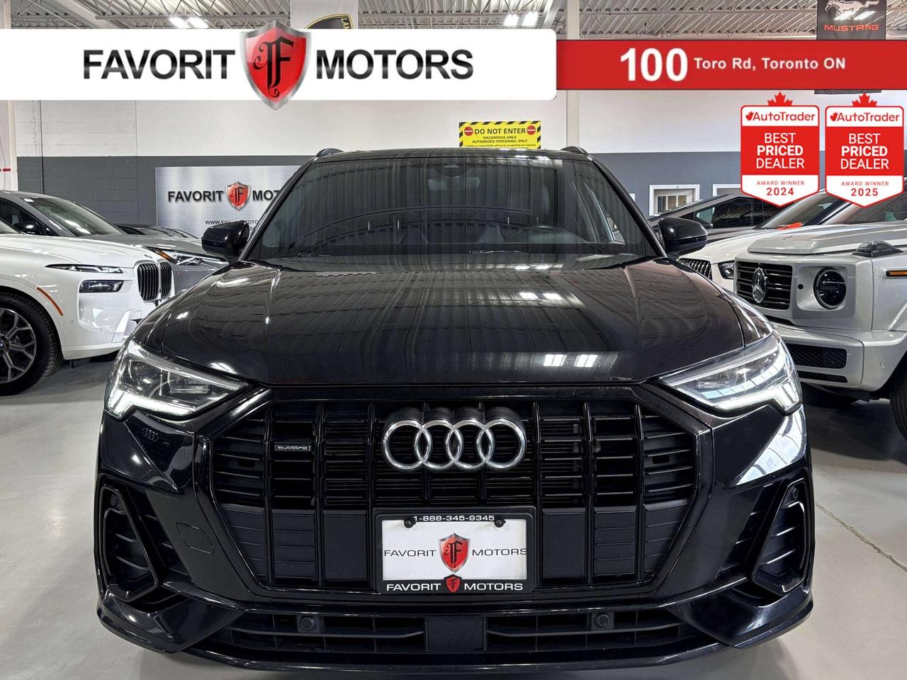 **MONTH-END SPECIAL!**FEATURING : S-LINE, QUATTRO AWD, PANORAMIC ROOF, MULTICOLOUR AMBIENT LIGHTING, WIRELESS CHARGING TRAY, MULTI DRIVE MODES, OFFROAD MODE, HIGHLY EQUIPPED, VERY CLEAN! FINISHED IN BLACK ON MATCHING BLACK INTERIOR, STITCHED LEATHER SEATS, HEATED SEATS, HEATED STEERING WHEEL, BACKUP CAMERA, PARKING SENSORS, RAIN SENSOR, REAR CROSS TRAFFIC ALERT, ADAPTIVE CRUISE ASSIST, DISTANCE WARNING, LANE DEPARTURE WARNING, AUDI PRE SENSE, SIDE ASSIST, AM, FM, SATELLITE, USB, BLUETOOTH, ALLOYS, RED BRAKE CALIPERS, STEERING WHEEL CONTROLS, PREMIUM SOUND SYSTEM, POWER OPTIONS, POWER TRUNK, ILLUMINATED DOORWAY LOGOS, AND MUCH MORE!!!


**As per OMVIC regulations, this vehicle is not drivable, not certified and not e-tested. Certification is available for $899.** All our vehicles are in excellent condition and have been fully inspected by an in-house licensed mechanic.


The advertised price is a finance only price, if you wish to purchase the vehicle for cash additional $2,000 surcharge will apply. Applicable prices and special offers are subject to change with or without notice and shall be at the full discretion of Favorit Motors.