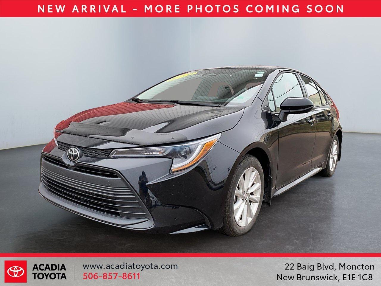 Recent Arrival! Odometer is 24031 kilometers below market average! Black 2024 Toyota Corolla LE FWD CVT 2.0L 4-Cylinder 16V DOHC



Sale price includes a $1,500 Finance Credit and is available to customers who finance their vehicle purchase through Acadia Toyota. Contact us for complete details and eligibility requirements.



NEW 2 YEAR MVI INSPECTION DONE HERE AT ACADIA TOYOTA, 4-Wheel Disc Brakes, 6 Speakers, ABS brakes, Brake assist, Cloth Seat Trim, Electronic Stability Control, Exterior Parking Camera Rear, Front Bucket Seats, Panic alarm, Power door mirrors, Power steering, Power windows, Remote keyless entry, Traction control.





Drive with confidence in a Toyota Certified Pre-Owned vehicle. Every certified Toyota undergoes a comprehensive 160-point inspection performed by factory-trained technicians to ensure it meets Toyotas high standards for quality, safety, and reliability. With manufacturer-backed benefits and exceptional value, you can enjoy the peace of mind that comes with owning a certified Toyota.