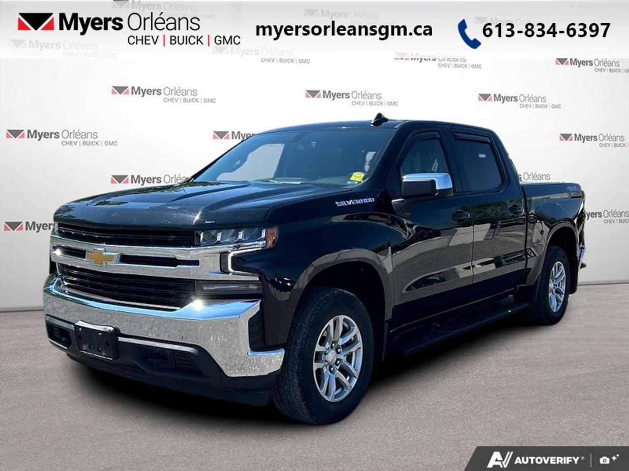 <b>Aluminum Wheels,  Apple CarPlay,  Android Auto,  Remote Start,  Touch Screen!</b><br> <br>  Hurry on this one! Marked down from $39938 - you save $1000.This Chevrolet Silverado is a highly refined truck created to be as comfortable as it is capable. This 2022 Chevrolet Silverado 1500 LTD is fresh on our lot in Orleans.<br> <br>Redesigned in 2022 the Chevy Silverado 1500 is functional and ergonomic, suited for the work-site or family life. Bold styling throughout gives it amazing curb appeal and a dominating stance on the road, while the its smartly designed interior keeps every passenger in superb comfort and connectivity on any trip. With brawn, brains and reliability, this pickup was built by truck people, for truck people, and comes from the family of the most dependable, longest-lasting full-size pickups on the road.<br> <br>This Crew Cab 4X4 pickup has 94,245 km. Its Black in colour. It has an Automatic transmission and is powered by a 355HP 5.3L 8 Cylinder Engine. <br> <br> Our Silverado 1500 LTDs trim level is LT. Upgrading to this Silverado 1500 LT is a wise choice as it comes with features like aluminum wheels, a larger 8 inch touchscreen with Apple CarPlay and Android Auto, Chevrolet MyLink, bluetooth streaming audio, a power driver seat, remote keyless entry, LED cargo area lighting and an EZ-Lift tailgate. Additional features also include signature LED lights, cruise control, remote engine start, steering wheel audio controls, a rear vision camera, teen driver technology, 4G LTE hotspot capability and much more. This vehicle has been upgraded with the following features: Aluminum Wheels, Apple CarPlay, Android Auto, Remote Start, Touch Screen, EZ-Lift Tailgate, Remote Keyless Entry.<br> <br>To apply right now for financing use this link: <a href=https://www.myersorleansgm.ca/FinancePreQualForm target=_blank>https://www.myersorleansgm.ca/FinancePreQualForm</a><br> <br/>Buy this vehicle now for the lowest bi-weekly payment of <b>$253.64</b> with $0 down for 96 months @ 7.99% APR O.A.C. ( Plus applicable taxes - Plus applicable fees ). See dealer for details. <br><br>*MYERS LIFETIME ENGINE AND TRANSMISSION COVERAGE CERTIFICATE NOT AVAILABLE ON VEHICLES WITH KMS EXCEEDING 140,000KM, VEHICLES 8 YEARS & OLDER, OR HIGHLINE BRAND VEHICLE(eg. BMW, INFINITI. CADILLAC, LEXUS...)<br> Come by and check out our fleet of 40+ used cars and trucks and 180+ new cars and trucks for sale in Orleans.  o~o