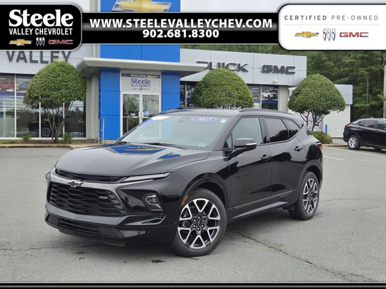 This 2025 Chevrolet Blazer RS AWD with just 23,000 km is a GM Certified Pre-Owned (CPO) vehicle, offering additional peace of mind through a rigorous manufacturer-backed inspection and certification process. Finished in Black, this Blazer stands out with its sporty RS styling and is powered by the sought-after 3.6L V6 engine, a powertrain available exclusively on the RS trim, delivering strong performance and confident driving dynamics.Key Features:3.6L V6 engine (exclusive to the RS trim)All-Wheel Drive (AWD)Apple CarPlay & Android AutoRS sport appearance packageHeated front seatsRear vision cameraAs a GM Certified Pre-Owned vehicle, this Blazer has met General Motors certification standards and undergone a comprehensive inspection by certified technicians. Combining low mileage, V6 performance, advanced technology, and the versatility of a midsize SUV, it offers an excellent balance of comfort, capability, and value. With the added benefits of the GM CPO program, this Blazer RS is an attractive option for buyers seeking a near-new SUV experience. Book a viewing and test drive to see if this 2025 Chevrolet Blazer RS AWD is the right fit for your needs.