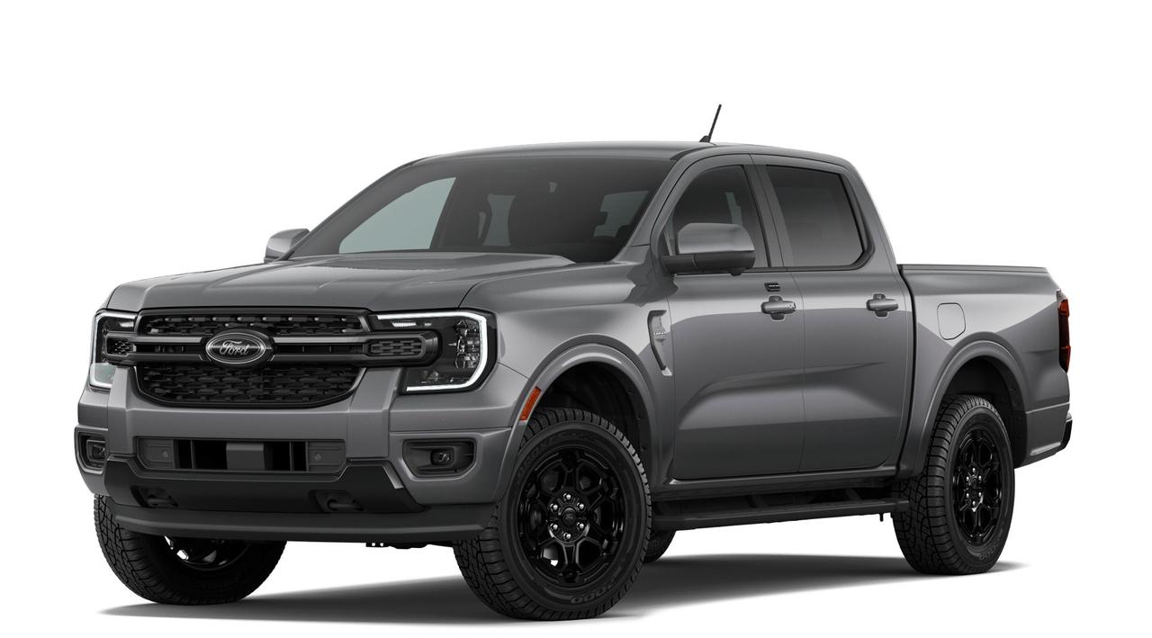 Ready Set Ford! Here is a 2026 Ford Ranger 4x4 Crw Cab Lariat. Powered by a 2.3L ecoboost engine with a 10-speed automatic transmission that delivers impressive performance and towing capability. The 2026 Ford Ranger 4x4 Crw Cab Lariat is a midsize pickup truck that features modern technology and enhanced capabilities. Go off-road with the capable of anything pickup, check out the 2026 Ford Ranger 4x4 Crw Cab Lariat today! Key Features: >> Equipment group 500A >> Black appearance package >> Trailer tow package >> Black running boards >> Engine block heater >> Fully boxed steel frame >> Pickup box tie down hooks >> 360 degree camera >> Modem >> LED fog lamps >> Power sliding rear window with privacy glass & defrost >> Front power heated seats >> Tire pressure monitor system >> Remote keyless entry >> Selectable drive modes >> Perimeter anti-theft alarm >> 12 inch centre display >> Lane keeping system >> Adaptive cruise control >> FORD APP and so much more! This 2026 Ford Ranger 4x4 Crw Cab Lariat is available now at Petrie Ford. We are located at 1388 Bath Road in Kingston, Ontario. Come schedule a test drive today!
