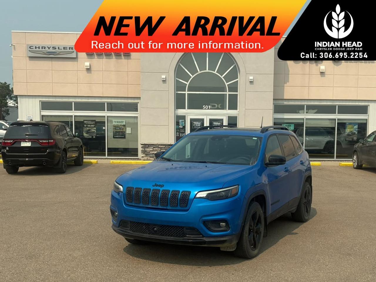<p>The <strong>2023 Jeep Cherokee Altitude 4x4</strong> finished in <strong>Hydro Blue Pearl</strong> is a <strong>gasoline-powered four-wheel drive SUV</strong> that comfortably seats <strong>five passengers</strong>, delivering legendary Jeep capability, premium comfort, and confident performance for every season. With its bold Altitude styling, advanced safety features, and refined interior, this Cherokee is equally at home on city streets, highways, and weekend adventures.</p><p>Powered by the proven <strong>2.4L MultiAir® I-4 engine</strong> paired with a <strong>9-speed automatic transmission</strong>, the Cherokee Altitude offers smooth, efficient performance and the confidence of Jeep Active Drive 4x4. The Jeep Cherokee has long been recognized for its exceptional blend of on-road comfort and off-road capability, making it one of the most versatile SUVs in its class for Canadian drivers.</p><p>Inside, the cabin features premium leather-faced bucket seats and a long list of comfort and convenience features. Equipped with the <strong>Elite Group</strong>, this Cherokee includes ventilated front seats, heated front seats, a heated steering wheel, dual-zone automatic climate control, remote start, remote proximity keyless entry, a hands-free power liftgate, power-adjustable front seats, a CommandView® dual-pane panoramic sunroof, premium Alpine® audio system, Uconnect® 4C NAV with an 8.4-inch touchscreen, Apple CarPlay®, Android Auto, SiriusXM®, a 7-inch customizable driver information display, and ambient LED interior lighting.</p><p>Jeep's renowned capability is matched by an impressive suite of driver assistance technologies, including Adaptive Cruise Control with Stop and Go, Blind-Spot Monitoring with Rear Cross-Path Detection, Full-Speed Forward Collision Warning with Active Braking, Lane Departure Warning with Lane Keep Assist, Parallel and Perpendicular Park Assist, ParkView® Rear Back-Up Camera, Automatic High-Beam Headlamps, Rain-Sensing Windshield Wipers, Electronic Stability Control, Hill Start Assist, and Jeep Selec-Terrain® Traction Management.</p><p>The <strong>2023 Jeep Cherokee Altitude 4x4</strong> offers the perfect balance of premium features, advanced safety, proven reliability, and legendary Jeep capability. Whether you're commuting, travelling with the family, or exploring Saskatchewan's backroads, it's built to deliver confidence and comfort every mile.</p><p>Please confirm all vehicle details and features with our sales team prior to purchase and start the buying process today at <strong>Indian Head Chrysler Dodge Jeep Ram Ltd.</strong> We proudly welcome drivers from Regina and surrounding area, Yorkton, Melville, the Qu'Appelle Valley, and communities across Saskatchewanwe're worth the trip!</p><p><strong>Final price does not include taxes, $699 administration fee and any dealer installed accessories.</strong></p>