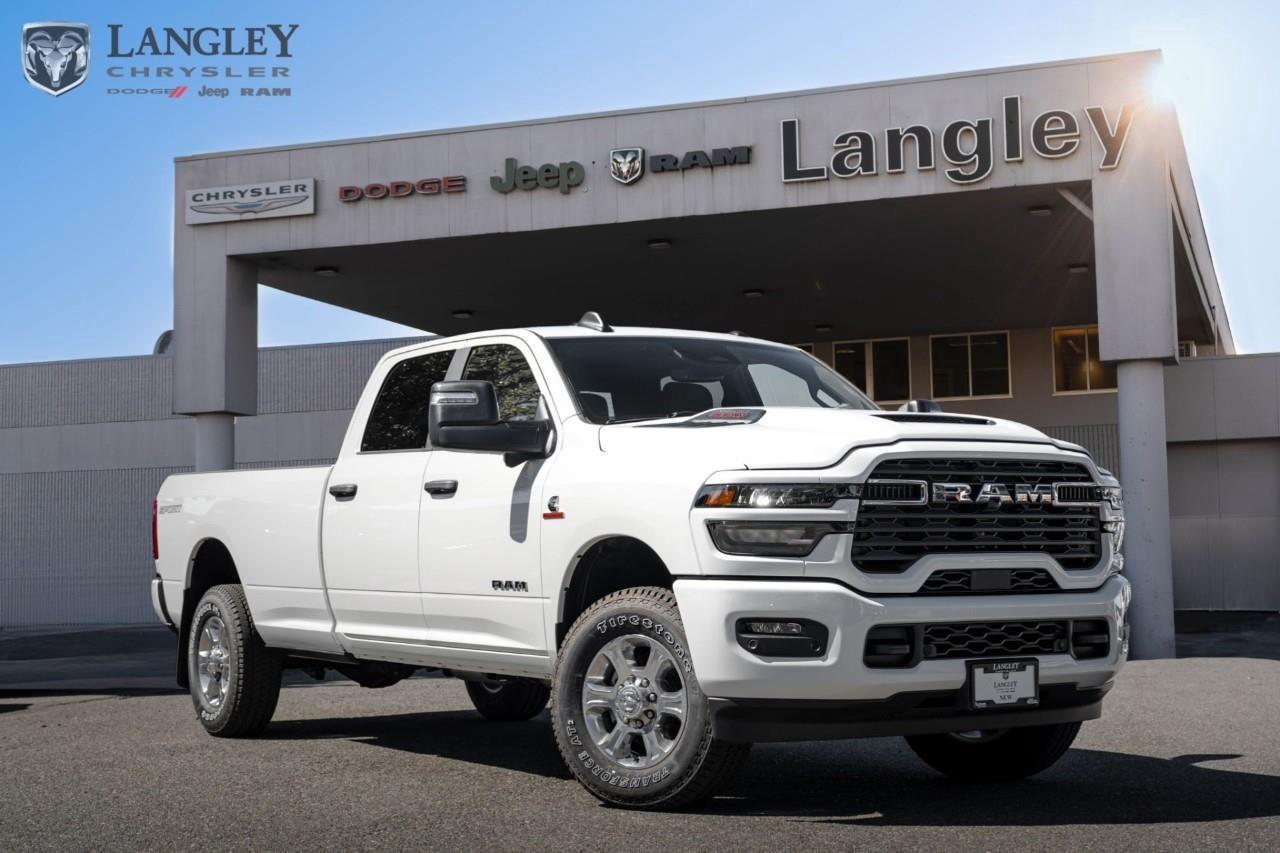 <p><strong>2026 Ram 3500 Big Horn 4x4 Crew Cab 8' Box</strong></p><p>A heavy-duty work truck built to handle massive towing loads and big jobs with ease.</p><ul><li><p><strong>Engine</strong>: 6.4L HEMI V8 (405 hp, 429 lb-ft torque)</p></li><li><p><strong>Transmission</strong>: 8-speed automatic</p></li><li><p><strong>Drivetrain</strong>: 4x4</p></li><li><p><strong>Max Towing</strong>: Up to 18,150 lbs</p></li><li><p><strong>Max Payload</strong>: Up to 7,590 lbs</p></li></ul><p>Come book a test drive at Langley Chrysler, conveniently located in Langley, British Columbia.</p>*All new vehicle purchases are plus the PDI accessory installs and any price increases provided by the manufacturer. For trucks the accessories will include wheel locks, spray-in liners, and mud flaps. For all other vehicles, wheel locks are standard, other equipment may apply. Confirm with the dealer.

<p>*All prices are net of all manufacturer incentives and/or rebates and are subject to change by the manufacturer without notice. All prices plus applicable taxes, applicable environmental recovery charges, documentation of $599 and full tank of fuel surcharge of $76 if a full tank is chosen.<br />Other items available that are not included in the above price:<br />Tire & Rim Protection and Key fob insurance starting from $599<br />Service contracts (extended warranties) for up to 7 years and 200,000 kms starting from $599<br />Custom vehicle accessory packages, mudflaps and deflectors, tire and rim packages, lift kits, exhaust kits and tonneau covers, canopies and much more that can be added to your payment at time of purchase<br />Undercoating, rust modules, and full protection packages starting from $199<br />Flexible life, disability and critical illness insurances to protect portions of or the entire length of vehicle loan?im?im<br />Financing Fee of $500 when applicable<br />Prices shown are determined using the largest available rebates and incentives and may not qualify for special APR finance offers. See dealer for details. This is a limited time offer.</p>