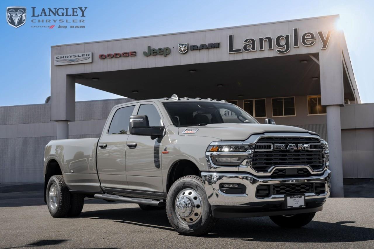 <p><strong>2026 Ram 3500 Tradesman 4x4 Crew Cab 8' Box</strong></p><p>A heavy-duty commercial work truck built with a massive diesel engine for extreme towing capability.</p><ul><li><p><strong>Engine</strong>: 6.7L Cummins High-Output Turbo Diesel I6 (430 hp, 1,075 lb-ft torque)</p></li><li><p><strong>Transmission</strong>: 8-speed automatic</p></li><li><p><strong>Drivetrain</strong>: 4x4</p></li><li><p><strong>Max Towing</strong>: Up to 36,610 lbs</p></li><li><p><strong>Max Payload</strong>: Up to 7,590 lbs</p></li></ul><p>Come book a test drive at Langley Chrysler, conveniently located in Langley, British Columbia.</p>*All new vehicle purchases are plus the PDI accessory installs and any price increases provided by the manufacturer. For trucks the accessories will include wheel locks, spray-in liners, and mud flaps. For all other vehicles, wheel locks are standard, other equipment may apply. Confirm with the dealer.

<p>*All prices are net of all manufacturer incentives and/or rebates and are subject to change by the manufacturer without notice. All prices plus applicable taxes, applicable environmental recovery charges, documentation of $599 and full tank of fuel surcharge of $76 if a full tank is chosen.<br />Other items available that are not included in the above price:<br />Tire & Rim Protection and Key fob insurance starting from $599<br />Service contracts (extended warranties) for up to 7 years and 200,000 kms starting from $599<br />Custom vehicle accessory packages, mudflaps and deflectors, tire and rim packages, lift kits, exhaust kits and tonneau covers, canopies and much more that can be added to your payment at time of purchase<br />Undercoating, rust modules, and full protection packages starting from $199<br />Flexible life, disability and critical illness insurances to protect portions of or the entire length of vehicle loan?im?im<br />Financing Fee of $500 when applicable<br />Prices shown are determined using the largest available rebates and incentives and may not qualify for special APR finance offers. See dealer for details. This is a limited time offer.</p>