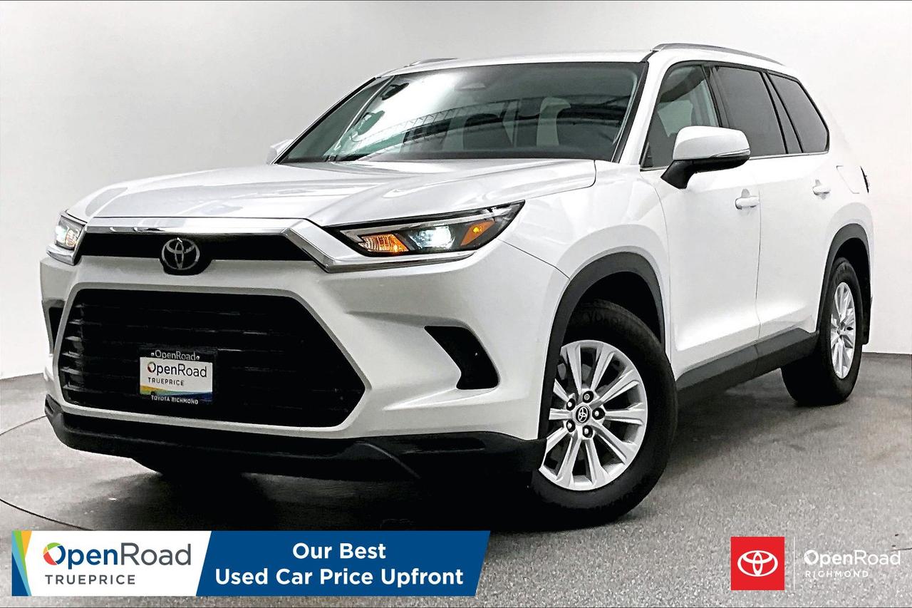 Buying a used car should be simple and stressfree  no guesswork, no negotiations  just the vehicles true price. Thats why were introducing OpenRoad TruePrice, a new way to buy used vehicles. One Price. TruePrice. Our best price upfront.  This 2025 Toyota Grand Highlander Hybrid XLE AWD delivers exceptional fuel economy, all-weather capability, and expansive three-row space designed for active families. It features a refined interior with SofTex-trimmed heated front seats, second-row sunshades, a hands-free power liftgate, multiple USB charging ports across all rows, and a large touchscreen infotainment system. Fully inspected, clean-title, and turn-key, this versatile hybrid SUV is ready for your daily driving and long road trips&mdash;message today to schedule your private viewing!   ______________________________________________________________________________________________________________________________________ At Openroad Toyota Richmond, we offer the best used car warranty in Metro Vancouver. Our used car warranty program includes 30 days or 2,000 kilometres Exchange Privilege, 90 Day Powertrain Coverage*, Mechanical & Safety Check of up to 210 Points and a clean title. *90 Powertrain coverage will be offered at the discretion of management based on a case by case scenario.