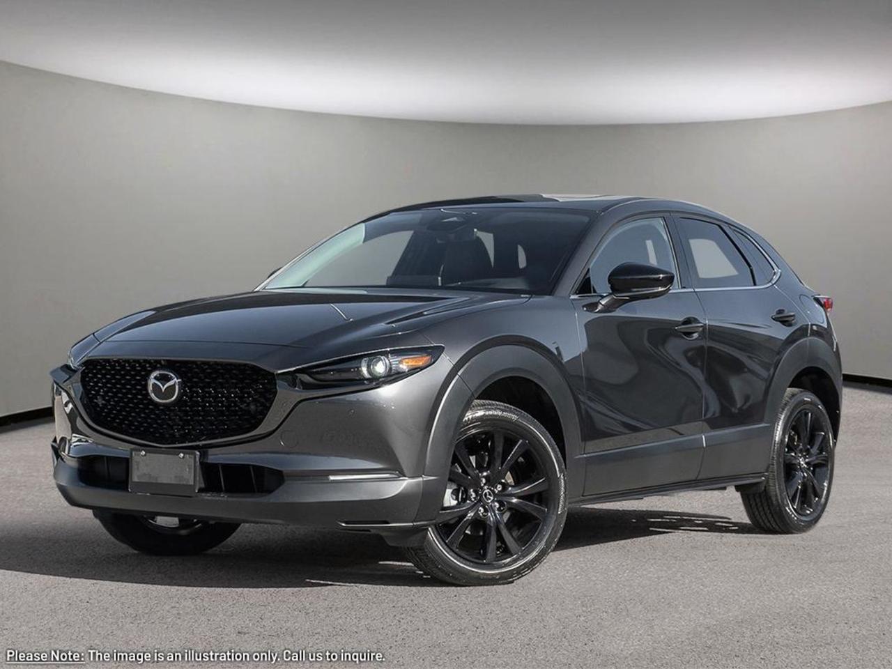 **2026 MazdaCX30GTTurbo AWD  Grey**Meet the CX30 GT that turns every drive into an event. Under the sleek Grey hatch sits a 2.5L SKYACTIVG DOHC 16valve I4 Turbo paired with a 6speed SKYACTIVDrive automatic, delivering exhilarating power while the fulltime AWD and driverselectable drivetrain modes keep you confident on any surface. **Why the GT Turbo stands out**- **Performance & Control**  215/55R18 allseason tires on 18inch Black Metallic alloy wheels, overdrive transmission with lockup, transmissionoil cooler, and a suite of chassis tech (independent front, semiindependent rear, gaspressurized shocks, front ventilated discs, ABS & traction control, electronic stability) give razorsharp handling and composure in rain, snow or dry roads. - **Premium Comfort**  Power 10way driver seat with lumbar, memory, heated leather upholstery, heated front seats, leatherwrapped steering wheel (with heating), dualzone automatic climate, and a panoramic firstrow sunroof with onetouch power. - **CuttingEdge Tech**  10.2inch primary touchscreen with Mazda Connected Services, integrated navigation, voiceactivated controls, headsup display, and a Bose premium sound system (12 speakers, DSP, wireless streaming). The digital/analog instrument cluster, autodimming rearview mirror, and remoteactivated perimeter lighting keep you informed without distraction. - **Safety Suite**  10 airbags, lanedeparture prevention, blindspot monitor, forward & rear collision mitigation, pedestrian impact protection, trafficsign recognition, adaptive headlights, and Mazdas Level2 partial automationso you arrive as safely as you drive. **Ready to feel the turbocharged thrill?** Visit GoMazda today, take the 2026 CX30 GT Turbo AWD for a spin, and experience the perfect blend of performance, luxury, and Mazdas legendary driving dynamics. Your next adventure starts behind the wheel. Go Mazda is an AMVIC licensed business.