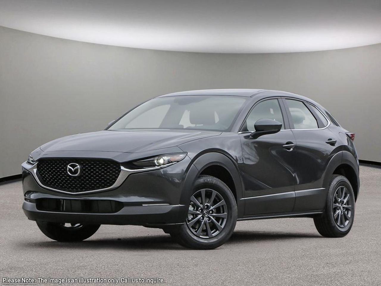 **2026 MazdaCX30GX AWD  BlackOnBlack Sophistication, Ready for Anything**Meet the allnew 2026 CX30 GX with fulltime AWDa perfect blend of agile performance, premium comfort, and cuttingedge safety, all wrapped in a sleek blackonblack theme.- **Power & Efficiency**  2.5L SKYACTIVG DOHC I4 paired with a 6speed SKYACTIVDrive automatic delivers smooth, responsive acceleration while keeping fuel consumption in check. - **RoadHolding Confidence**  Allseason 215/65R16 tires on 16in. Darkgrey highlustre alloy wheels, 4wheel ABS, electronic stability control, and a fulltime AWD system give you grip on wet, dry or snowy surfaces. - **DriverCentred Comfort**  Manual 8way driver seat (4way passenger) with heating, powerassist steering, and driverselectable drivetrain modes let you tailor the feel of every drive. - **HighTech Cabin**  8.8in. infotainment display, Mazda Connected Services, voiceactivated audio, wireless streaming, dualUSB ports, and a digital/analog instrument cluster keep you connected and in control. - **Premium Safety Suite**  10 airbags, lanedeparture prevention, blindspot warning, forwardcollision mitigation, rearcollision warning, pedestrianimpact protection, and a builtin emergency SOS system give you peace of mind for you and five passengers. - **Everyday Practicality**  6040 splitfold rear seats, cargoarea light, rigid cargo cover, and a spare tire tucked under the floor make loading and unloading effortless. - **Refined Details**  Black interior trim, leatherette door inserts, pianoblack steering wheel, LED headlights with autohighbeam, LED daytime running lights, and a rear lip spoiler add a touch of sportluxury.**Why the CX30 GX AWD?** Its the compact SUV that feels like a sports sedanquick, confident, and packed with Mazdas signature ZoomZoom dynamics, all while offering the versatility you need for city streets and weekend getaways. **Test drive today and experience the perfect balance of performance, technology, and style.** Contact your nearest GoMazda dealer nowyour next adventure starts behind the wheel of the 2026 CX30 GX AWD.Go Mazda is an AMVIC licensed business.