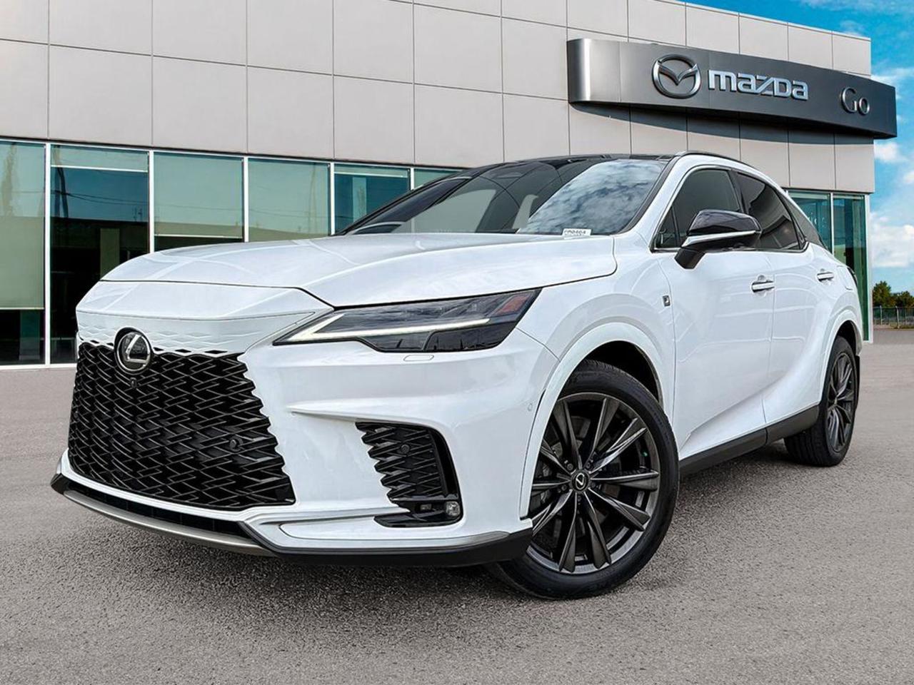 **PreOwned 2024 LexusRX350  Ultra White** *Luxury, performance and peace of mind, all in one immaculate SUV.*- **Elegant White exterior** with bodycoloured bumpers, grille and wheelwell trims, complemented by 19in. alloy wheels and a rearlip spoiler. - **Powerful yet efficient 2.4L turbocharged I4 (275hp)** paired with an 8speed automatic and fulltime AWD for confident grip in any condition. - **Premium comfort**: heated+ventilated NuLuxe front seats, leathertrimmed steering wheel (heated), 2zone front climate control plus rear climate ducts, and a dualzone automatic climate system that keeps every passenger happy. - **Cuttingedge technology**: 9.8in. HD touchscreen with Lexus Interface, integrated navigation, voice activation, 6USB ports, wireless audio streaming, activenoise cancellation, and a 19speaker Harman/Kardonstyle audio experience. - **Safety suite**: Adaptive cruise with stopandgo, lanedeparture prevention, blindspot monitoring, forwardcollision mitigation with turnassist, rearcollision warning, pedestrianimpact protection and a full 8airbag systemall backed by Lexusgrade electronic stability and traction controls. - **Convenience extras**: power liftgate, autodimming rearview mirror, heated exterior mirrors, keyless entry with pushbutton start, remotestart via smartphone, and a trifold rear seat (402040) that expands cargo capacity. - **Peace of mind**: backed by Lexus certified preowned warranty (48month/80,000km or 72month/110,000km options) and vehicletracker security.Ready to experience the refinement of a brandnew Lexus at a fraction of the price? Contact us today to schedule your test drive and drive home in this pristine 2024 RX350.Go Mazda is an AMVIC licensed business.Clean CarFax