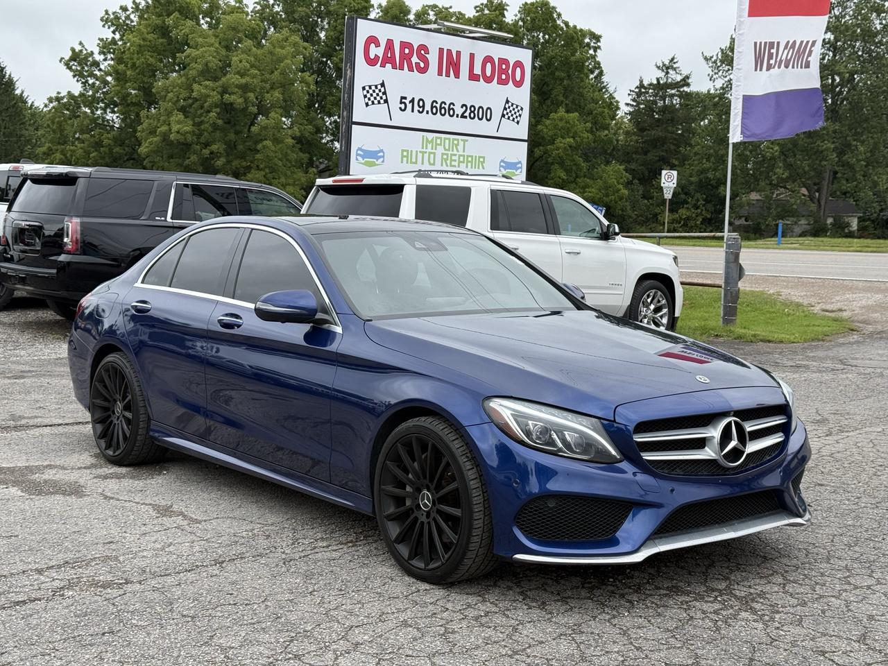 <p>2018 MERCEDES BENZ C300 4MATIC!</p><p>Safety inspection included in the full asking price // Carfax available&nbsp;</p><p class=isSelectedEnd>Experience the perfect blend of luxury, style, and performance with this 2018 Mercedes-Benz C 300 4MATIC. Powered by a responsive 2.0L&nbsp; 4cylinder engine and equipped with Mercedes Benz 4MATIC all wheel drive, this sedan delivers a smooth, confident, and enjoyable driving experience in any season.</p><p>The C 300 stands out with its elegant exterior design, refined interior, and premium craftsmanship throughout. The comfortable cabin offers a sophisticated driving environment with quality materials, advanced technology, and convenient features designed to make every trip more enjoyable.</p><p data-start=139 data-end=305><strong>CARS IN LOBO LTD.&nbsp; &ndash; Your trusted pre-owned vehicle destination!</strong></p><p>&nbsp;</p><p data-start=139 data-end=305><strong>Located at 6355 Egremont Dr, Komoka, ON N0L 1R0 &mdash; just 7 km west of Hyde Park Rd. Heading west on Fanshawe Park Rd as it becomes Egremont Dr, you&rsquo;ll find us at the traffic lights on the corner of Egremont Dr & Narin Rd in Middlesex county township of Lobo.&nbsp;</strong></p><p>&nbsp;</p><p data-start=139 data-end=305><strong>Serving London, Ontario/Middlesex County for over 10 years. A registered member of the UCDA (Used Car Dealers Association of Ontario) and fully licensed with OMVIC (Ontario Motor Vehicle Industry Council).</strong></p><p>&nbsp;</p><hr><p>&nbsp;</p><p data-start=139 data-end=305><strong><span style=font-size: 14pt;>CARS IN LOBO LTD. (Buy - Sell - Trade - Finance)&nbsp; </span><span style=font-size: 14pt;>Office#&nbsp; 519 666 2800 </span><span style=font-size: 14pt;>TEXT# 519 630 6660</span></strong></p><p>&nbsp;</p><hr><p>&nbsp;</p><p data-start=312 data-end=770><strong>- /Quality, locally sourced pre-owned vehicles at a competitive price<br>- /Safety certification Inspection included at the Full Asking Price! (unless listed otherwise)</strong><br><strong>- /We take all trade ins at a competitive & fair value&nbsp;</strong><br><strong>- /We buy cars outright with no purchase&nbsp;necessary</strong><br data-start=352 data-end=355><strong>- /CARFAX reports available on all cars</strong><br data-start=462 data-end=465><strong>- /Extended warranty options available</strong><br data-start=590 data-end=593><strong>- /Financing options available</strong><br data-start=642 data-end=645><strong>- /We register & plate your vehicle for you (Licensing Extra)</strong><br data-start=714 data-end=717><strong>- /No hidden fees. No pressure. Easy going team that is here to help.&nbsp;</strong></p><p>&nbsp;</p><p data-start=777 data-end=908><strong>Message us anytime or feel free to drop by! We are here to help make your next vehicle purchase simple and stress-free. -> OPEN 6 DAYS WEEK MONDAY - SATURDAY&nbsp;</strong></p><p>&nbsp;</p><p data-start=777 data-end=908>&nbsp;</p>