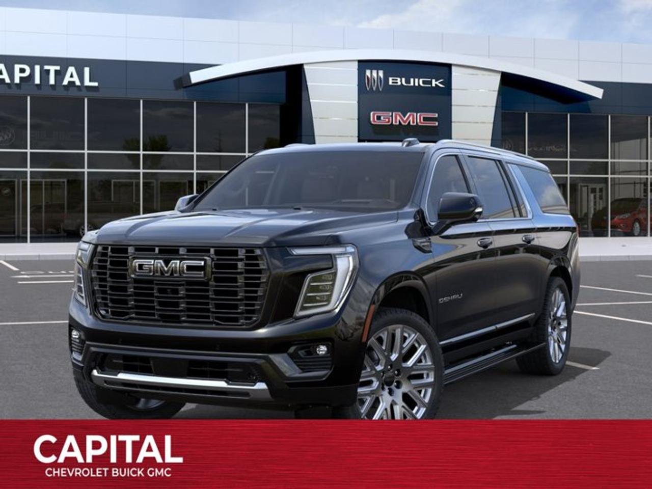 This GMC Yukon XL boasts a Gas V8 6.2L/ engine powering this Automatic transmission. ENGINE, 6.2L ECOTEC3 V8 with Dynamic Fuel Management, Direct Injection and Variable Valve Timing, includes aluminum block construction (420 hp [313 kW] @ 5600 rpm, 460 lb-ft of torque [624 Nm] @ 4100 rpm) (STD), Wireless Phone Charging, for portable devices, Wireless Apple CarPlay/Wireless Android Auto.*This GMC Yukon XL Comes Equipped with These Options *Wipers, front intermittent, Rainsense, Wiper, rear intermittent, Windows, power, rear with Express-Down, Window, power with front passenger Express-Up/Down, Window, power with driver Express-Up/Down, Wi-Fi Hotspot capable (Terms and limitations apply. See onstar.ca or dealer for details.), Wheels, 24 x 9.5 (61 cm x 24.1 cm) selective machined and painted After Midnight Metallic (Includes (SFE) wheel locks, LPO.), Wheel, full-size spare, 17 (43.2 cm) steel, Warning tones headlamp on, driver and right-front passenger seat belt unfasten and turn signal on, Visors, driver and front passenger illuminated vanity mirrors.* Visit Us Today *Treat yourself- stop by Capital Chevrolet Buick GMC Inc. located at 13103 Lake Fraser Drive SE, Calgary, AB T2J 3H5 to make this car yours today!