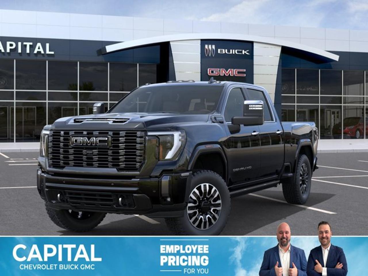 This GMC Sierra 3500HD boasts a Turbocharged Diesel V8 6.6L/ engine powering this Automatic transmission. ENGINE, DURAMAX 6.6L TURBO-DIESEL V8, B20-DIESEL COMPATIBLE (470 hp [350.5 kW] @ 2800 rpm, 975 lb-ft of torque [1322 Nm] @ 1600 rpm) (STD), Wireless phone projection for Apple CarPlay and Android Auto, Wireless Charging.*This GMC Sierra 3500HD Comes Equipped with These Options *Wipers, front rain-sensing, Winter Grille Cover, Windows, power rear, express down, Window, power, rear sliding with rear defogger, Window, power front, passenger express up/down, Window, power front, drivers express up/down, Wi-Fi Hotspot capable (Terms and limitations apply. See onstar.com or dealer for details.), Wheels, 20 (50.8 cm) Ultra-bright machined aluminum wheels with gloss black inserts with Black painted pockets (Requires single rear wheels.), Wheelhouse liners, rear (Not available with dual rear wheel models.), USB ports, 2, Charge/Data ports located inside centre console.* Visit Us Today *For a must-own GMC Sierra 3500HD come see us at Capital Chevrolet Buick GMC Inc., 13103 Lake Fraser Drive SE, Calgary, AB T2J 3H5. Just minutes away!