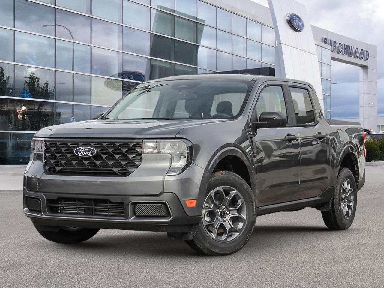 The 2026 Ford Maverick XLT in Grey is a compact truck that punches well above its weight. With a fuel-sipping hybrid-assist system, AWD capability, and a 5G mobile hotspot built right in, this Maverick is ready for the daily commute and the job site alike  all with a practical price point that makes it one of the smartest buys in its class.

- AWD with automatic full-time all-wheel drive for confident traction in all Manitoba conditions
- 2.0L 4-cylinder engine with a 1.1 kWh Li-Ion traction battery for improved fuel efficiency (10.6 L/100km city / 7.8 L/100km highway)
- Ford Connect 5G Mobile Hotspot for keeping connected on the go
- Voice-activated automatic air conditioning for hands-free cabin comfort
- Lane-Keeping System including lane-keeping alert, lane-keeping assist, driver alert, and road edge detection
- Driver Monitoring-Alert system adds an extra layer of safety awareness
- Autolamp auto on/off LED low/high beam headlamps with auto high beams
- Rear view camera and Securilock Anti-Theft Ignition for added peace of mind
- Only 26 km on the odometer  this is as fresh as it gets

Ready to make this Maverick yours? Visit Birchwood Ford online at www.birchwoodford.ca to reserve it, start your purchase, or book a test drive. Have questions? Our team is happy to help  reach out and well get you behind the wheel.
Birchwood Ford is your choice for New Ford vehicles in Winnipeg. 

At Birchwood Ford, we hold ourselves to the highest standard. Our number one focus is customer satisfaction which has awarded us the Ford of Canadas Presidents Award for 5 consecutive years. This honour is presented to Ford dealers that have proven outstanding results in Sales and Customer Service Excellence.

Are you a newcomer to Canada, recent graduate, first time car buyer or physically challenged? Ask us about our exclusive rebates and how they may apply to you.
 
Interested in seeing/hearing more? Book a test drive or give us a call at (204) 661-9555 and we can help you with whatever you need!

Dealer permit #4454
Dealer permit #4454