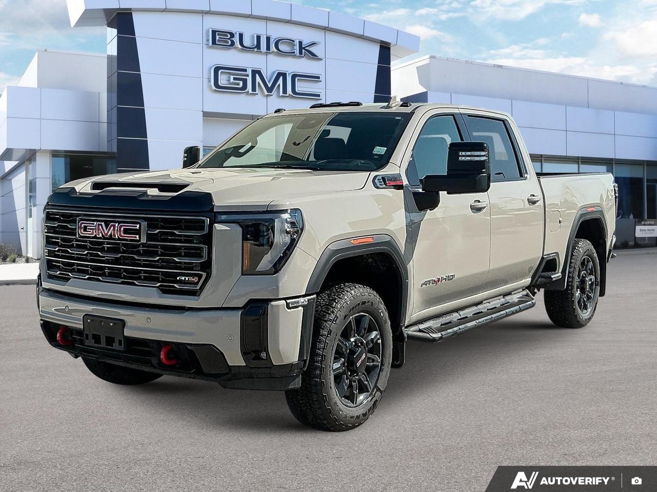 Price Includes Added Accessories Plus Gooseneck / 5th Wheel Prep Package | LPO - Assist Steps, Off Road, Black | 3 Years Sirius XM | AT4 Preferred Package | Technology Package
The 2026 GMC Sierra 2500HD AT4 is built for those who demand serious capability without sacrificing comfort or technology. Powered by the legendary Duramax 6.6L Turbo-Diesel V8, paired with the X31 Off-Road Package and ProGrade Trailering System, this truck is engineered to handle the toughest jobs and the roughest terrain  right off the lot with just 10 km on the clock.

- Duramax 6.6L Turbo-Diesel V8 with B20-diesel compatibility for maximum torque and long-haul efficiency
- X31 Off-Road Package with Hill Descent Control, Rancho twin-tube shocks, and skid plates protecting oil pan, front axle, and transfer case
- ProGrade Trailering System including Hitch Guidance with Hitch View, integrated trailer brake controller, and the In-Vehicle Trailering App with trailer tire pressure monitoring
- GMC MultiPro Tailgate with six load and access configurations for versatile hauling
- 13.4 GMC Premium infotainment touchscreen with wireless charging, rear USB charge ports, and a 12.3 digital driver display
- Dual-zone automatic climate control, 10-way power-adjustable front seats with memory, and heated second-row outboard seats
- Animated LED Signature Tail Lamps, Gloss Black grille with Black Chrome accents, and high-gloss Black mirror caps unique to the AT4 trim
- Comprehensive safety suite including Rear Cross Traffic Alert, Trailer Side Blind Zone Alert, Safety Alert Seat, Front and Rear Park Assist, and Bed View Camera

Ready to put this Sierra to work for you? Visit Birchwood Chevrolet Buick GMC in person or at birchwoodchevrolet.ca to reserve this truck, start your purchase online, or book a test drive. Our team is here to make the process straightforward and efficient  reach out with any questions and well get you behind the wheel.
See three brands under one roof at Birchwood Chevrolet Buick GMC  the only place in Winnipeg where you can compare GMC, Chevrolet, and Buick all in one visit. Save yourself some time, see a great selection, and learn everything you need to know. 

Your Experience is Everything at Birchwood Chevrolet Buick GMC. 

Click, call (204) 837-5811, or visit Birchwood Chevrolet Buick GMC at the Birchwood Auto Park, 3965 Portage Avenue West at the Perimeter.

Dealer Permit #4240.
Dealer permit #4240
