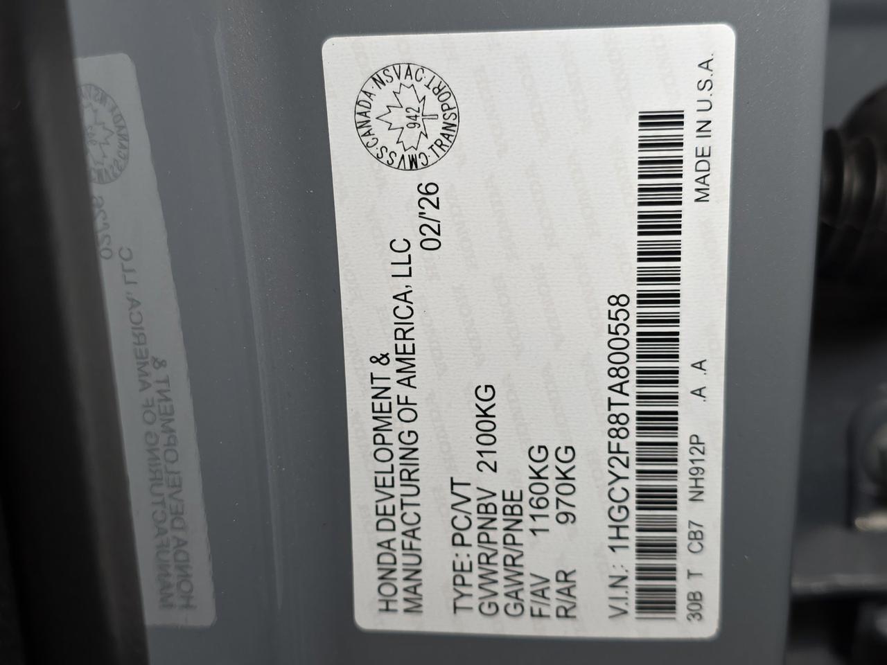 2026 Honda Accord Hybrid Touring Photo