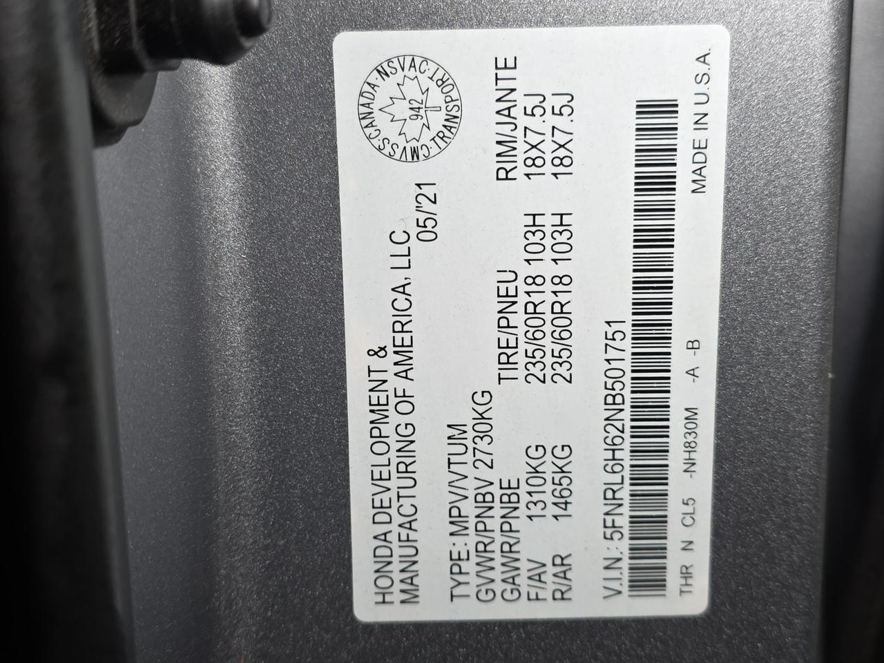 2022 Honda Odyssey EX-L Photo