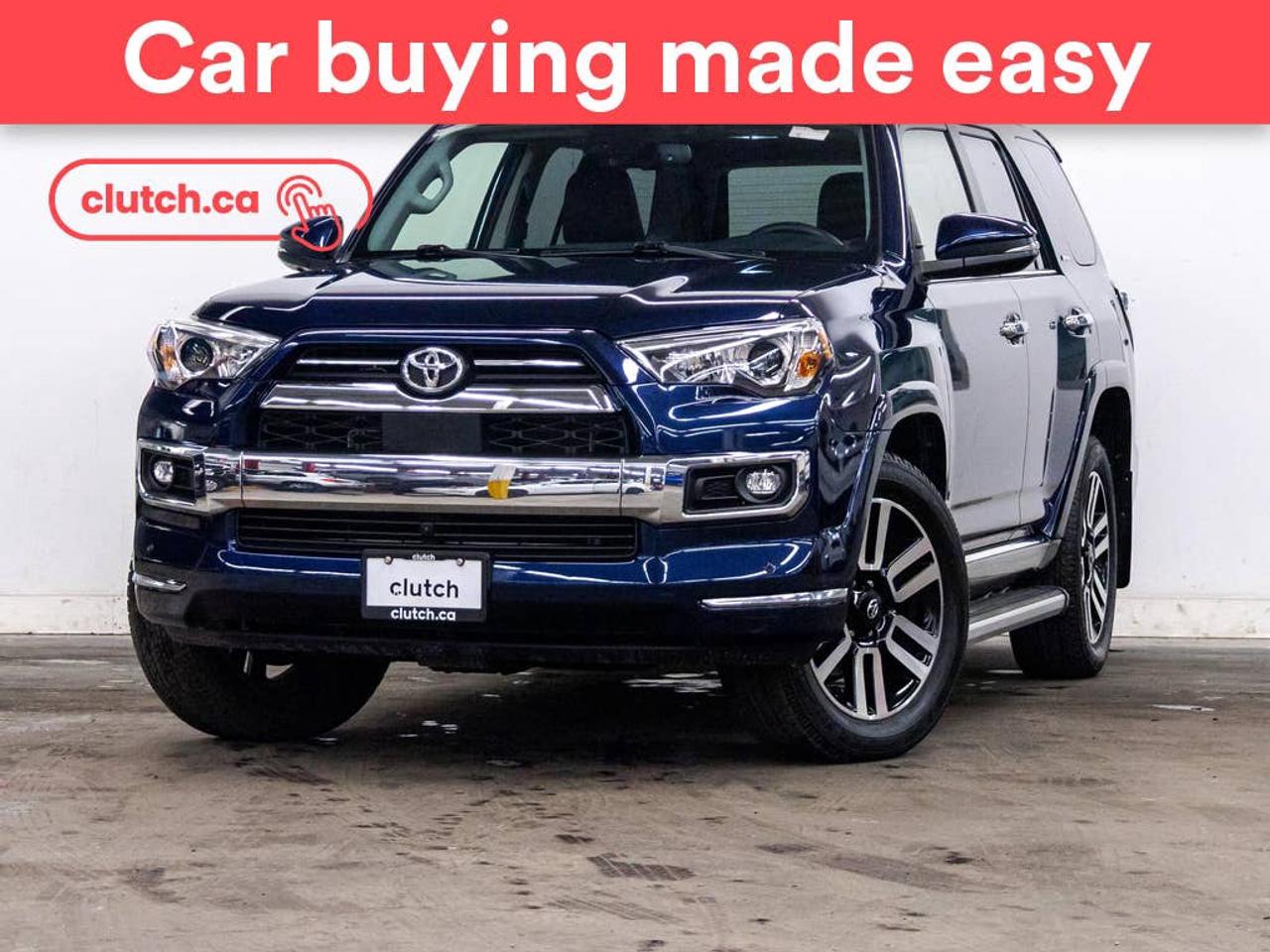 Running Boards, Auto Dimming Rearview Mirror, Front Heated Seats and more!<br> <br>Clutch is the largest online used car retailer in Canada, delivering a seamless, hassle-free car-buying experience to drivers everywhere. Shop thousands of used cars online, get the right one delivered to your door, and enjoy peace of mind with our 10-Day Money-Back Guarantee. How sweet is that? To learn more, visit clutch.ca.<br> <br>The top features for this car include:<br> <br>Brake Assist<br>Running Boards<br>Auto Dimming Rearview Mirror<br>Front Heated Seats<br>Ventilated Front Seats<br>Power Lumbar Support<br>Folding Rear Seats<br>Manual Fold-Into-Floor Third Row Seat<br>Synthetic Leather Seats<br>Driver Seat Memory System<br>Dual Zone Front Climate Control<br>Rear Climate Vents<br>Bluetooth Music<br>Touchscreen Display<br>GPS Navigation<br>Cruise Control<br>Adaptive Cruise Control<br>Integrated Garage Door Opener<br>12V Outlet<br>Hands Free Device Connectivity<br>Apple CarPlay<br>Android Auto<br>USB Input<br>Keyless Entry<br>Push Button Start<br>Passive Keyless Entry<br>Keyfob Remote Start<br>Front View Camera<br>Lane Departure Warning<br>Forward Collision Mitigation<br>Rear Collision Warning<br>Pedestrian Detection<br>One-Touch Windows<br>Rear Window Defroster<br>Sunroof<br>Hill Assistance<br>Automatic High Beams<br>Rear View Camera<br>Rear Locking Differential<br>Power Driver Seat<br>Power Passenger Seat<br>App Remote Start<br>360 Camera<br>AM/FM Stereo<br>Blindspot Sensors<br>Climate Control<br> <br>Seamless home delivery - Delivery to your door in a matter of days. Available on select packages.<br> <br>Try it out for 10 days - If you do not like it, we will take it back. <br> <br>Quality assured - All cars go through our rigorous 210-point inspection and reconditioning process.<br> <br>Peace of mind - Warranty and protection plans available.<br> <br>Haggle-free - No haggling or hard sells.<br> <br>100% Transparency - Full inspection reports on every car, including high-res photography and a free Carfax report.<br> <br>Listed price is for cash purchase only and does not include taxes, Shipping Fees (if applicable), Delivery Fees (if applicable), government licensing fees.<br> <br>Previous Provincial Registrations:<br>Ontario<br> <br>Stock # 119613