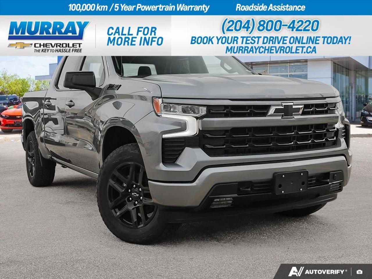 * ENGINE 5.3L ECOTEC3 V8 * * TRANSMISSION 8-SPEED AUTOMATIC * * Z71 OFF-ROAD AND PROTECTION PACKAGE *  Experience the pinnacle of power and style with the 2026 Chevrolet Silverado 1500 RST, available right here in Winnipeg. Under the hood, the robust 5.3L EcoTec3 V8 engine roars to life, delivering an impressive 355 horsepower and 518 Nm of torque. This dynamic engine is enhanced by Dynamic Fuel Management, optimizing efficiency without compromising on power.  Seamlessly paired with an 8-speed automatic transmission, this Silverado ensures smooth transitions and a driving experience thats second to none. Whether youre navigating city streets or tackling tough terrains, the Z71 Off-Road and Protection Package equips you with off-road suspension, hill descent control, and skid plates for unmatched versatility and protection.  The Silverados bold exterior is accentuated by 20 high gloss black painted aluminum wheels and a striking Sterling Grey Metallic finish. Step inside the spacious crew cab and enjoy the comfort of Jet Black cloth seats, a heated steering wheel, and multi-zone climate control. Advanced tech features like the navigation system, remote engine start, and WiFi hotspot keep you connected and in control.  With safety features such as lane departure warning, front collision warning, and a back-up camera, your peace of mind is a top priority. The 2026 Silverado 1500 RST is not just a truck; its a statement of strength, style, and sophistication, ready to conquer any challenge you throw its way.   Dealer Permit #1740