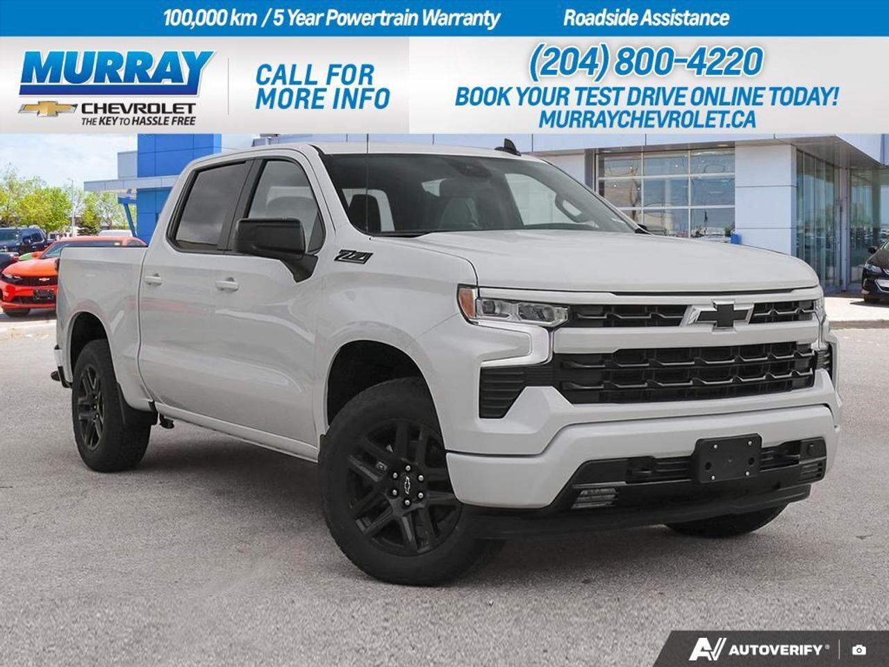 * ENGINE 5.3L ECOTEC3 V8 * * Z71 OFF-ROAD AND PROTECTION PACKAGE * * TRANSMISSION 8-SPEED AUTOMATIC *  Discover the 2026 Chevrolet Silverado 1500 RST in its pristine new condition, right here in Winnipeg. This impressive crew cab pickup is equipped with a powerful 5.3L EcoTec3 V8 engine, offering 355 hp and 383 lb-ft of torque for an exhilarating driving experience. The innovative Dynamic Fuel Management system ensures optimal power delivery and efficiency by operating in various cylinder patterns as needed.  Enhance your adventures with the Z71 Off-Road and Protection Package, which includes an off-road suspension, hill descent control, and durable skid plates. The Silverado also boasts 20 high gloss black painted aluminum wheels and all-terrain tires, making it ready for any terrain you choose to conquer.  Experience smooth and responsive handling with the electronically controlled 8-speed automatic transmission, complete with overdrive and tow/haul mode. Inside, youll find a spacious and comfortable interior featuring jet black cloth seats, a heated steering wheel, and a state-of-the-art navigation system. Enjoy the convenience of remote engine start, keyless entry, and a range of advanced safety features like lane departure warning and front collision mitigation.   Dealer Permit #1740