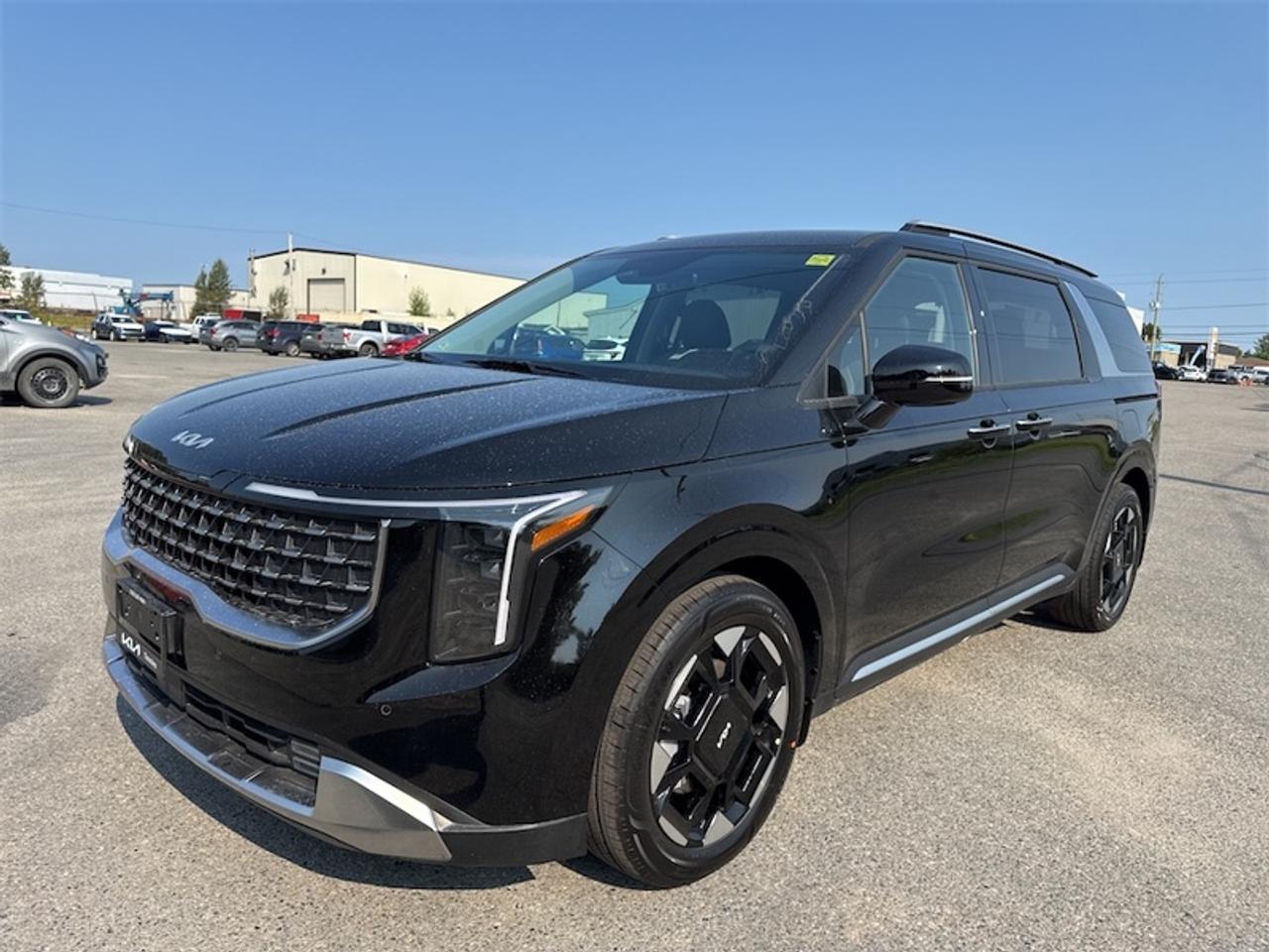 <b>Leather Seats, 8 Passenger Seating, 12.3 Multimedia Interface, Apple Carplay, Android Auto, Adaptive Cruise Control,  Blind Spot Detection, Power Liftgate, Power Sliding Doors, Heated Steering Wheel!</b><br>  The 2027 Kia Carnival adapts effortlessly from busy daily carpools to rugged weekend getaways thanks to its highly flexible layout and adventurous spirit.<br> <br>From the outside, the 2027 Kia Carnival presents a bold and chiseled silhouette featuring a distinctive front grille, signature lighting elements, and a planted stance that perfectly blends everyday practicality with a modern, rugged edge. Inside, the grand and airy cabin surrounds you with premium materials, expansive digital displays, and highly flexible seating configurations engineered to comfortably handle both a full house of passengers and an immense amount of cargo. With its exceptionally smooth ride quality, comprehensive suite of active safety technologies, and a hard-earned reputation for everyday convenience, this family-focused vehicle adapts effortlessly to school runs, urban errands, and cross-country road trips alike.<br> <br>This Aurora Black van has a 8 Speed Automatic transmission and is powered by a 288HP 3.5L V6 Cylinder Engine. This vehicle has been upgraded with the following features: Air, Rear Air, Tilt, Cruise, Power Windows, Power Locks, Power Mirrors.<br><br> <br>To apply right now for financing use this link: <a href=https://www.kiaoftimmins.com/timmins-ontario-car-loan-application target=_blank>https://www.kiaoftimmins.com/timmins-ontario-car-loan-application</a><br> <br/><br>As a local, family owned and operated dealership we look to be your number one place to buy your new vehicle! Kia of Timmins has been serving a large community across northern Ontario since 2001 and focuses highly on customer satisfaction. Our #1 priority is to make you feel at home as soon as you step foot in our dealership. Family owned and operated, our business is in Timmins, Ontario the city with the heart of gold. Also positioned near many towns in which we service such as: South Porcupine, Porcupine, Gogama, Foleyet, Chapleau, Wawa, Hearst, Mattice, Kapuskasing, Moonbeam, Fauquier, Smooth Rock Falls, Moosonee, Moose Factory, Fort Albany, Kashechewan, Abitibi Canyon, Cochrane, Iroquois falls, Matheson, Ramore, Kenogami, Kirkland Lake, Englehart, Elk Lake, Earlton, New Liskeard, Temiskaming Shores and many more.We have a fresh selection of new & used vehicles for sale for you to choose from. If we dont have what you need, we can find it! All makes and models are within our reach including: Dodge, Chrysler, Jeep, Ram, Chevrolet, GMC, Ford, Honda, Toyota, Hyundai, Mitsubishi, Nissan, Lincoln, Mazda, Subaru, Volkswagen, Mini-vans, Trucks and SUVs.<br><br>We are located at 1285 Riverside Drive, Timmins, Ontario. Too far way? We deliver anywhere in Ontario and Quebec!<br><br>Come in for a visit, call 1-800-661-6907 to book a test drive or visit <a href=https://www.kiaoftimmins.com>www.kiaoftimmins.com</a> for complete details. All prices are plus HST and Licensing.<br><br>We look forward to helping you with all your automotive needs!<br><br> Come by and check out our fleet of 20+ used cars and trucks and 30+ new cars and trucks for sale in Timmins.  o~o