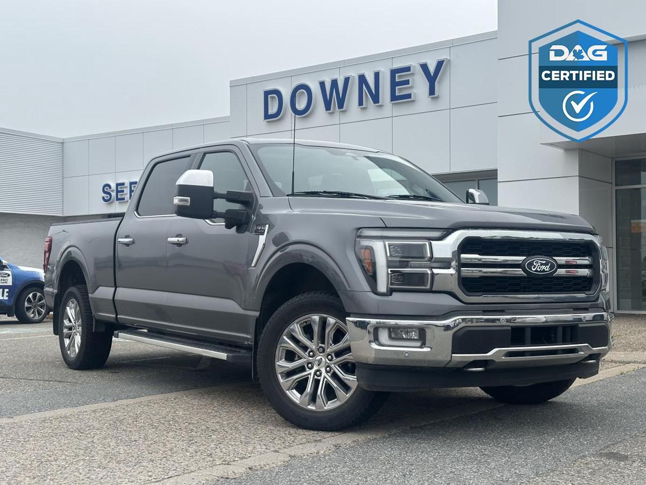 400 horsepower, 500 lb-ft of torque, and Fords proven 3.5L EcoBoost V6 make this 2024 Ford F-150 Lariat 4WD SuperCrew a serious full-size truck with the power, technology, and premium comfort to handle almost anything.

Under the hood, the twin-turbo 3.5L EcoBoost V6 delivers strong acceleration and impressive low-end torque, paired with Fords 10-speed automatic transmission and 4WD system for confident performance in all four seasons. Whether youre towing, hauling, commuting, or dealing with New Brunswick winters, this F-150 delivers the capability you expect from Canadas favourite truck. Fords 2024 towing capability varies by configuration and equipment, so the exact rating depends on the trucks factory options.

The Lariat takes the F-150 to a premium level with a sophisticated interior featuring leather-trimmed seating, heated and ventilated front seats, a heated steering wheel, power-adjustable front seats with memory, dual-zone automatic climate control, remote start, keyless entry, push-button start, and plenty of room for passengers in the spacious SuperCrew cabin.

Technology is a major highlight, with Fords SYNC 4 system, a large 12-inch touchscreen, 12-inch digital productivity display, wireless Apple CarPlay and Android Auto, Bluetooth connectivity, wireless charging, multiple USB ports, and FordPass Connect with available Wi-Fi connectivity. The Lariats advanced technology makes it equally well suited for business, family use, and long road trips.

Ford Co-Pilot360 safety technology adds another level of confidence with features including Pre-Collision Assist with Automatic Emergency Braking, Blind Spot Information System with Trailer Coverage, Lane Keeping System, Rear Cross-Traffic Alert, Adaptive Cruise Control, Auto High-Beam Headlamps, and advanced camera and parking assistance depending on equipment.

The exterior combines the rugged presence of the F-150 with the upscale appearance of the Lariat trim, featuring LED lighting, alloy wheels, chrome and body-colour accents, power-folding trailer tow mirrors, and the versatile 5.5-foot box. The SuperCrew configuration gives you excellent rear-seat space while the box provides plenty of room for tools, equipment, recreational gear, or everyday cargo.

This is the kind of truck that does everything well, serious EcoBoost power, 4WD capability, impressive towing potential, a comfortable luxury-inspired interior, and some of the best technology available in a full-size pickup. If youre looking for a premium F-150 without giving up the capability that made the F-Series legendary, this 2024 F-150 Lariat deserves a close look.

**Why buy from Downey Ford? GREAT QUESTION!! Heres why:** Market Value Pricing provides the most competitive prices on all our pre-owned vehicles, all the time! Downey Ford is the largest volume Ford dealership in the Maritimes. Every Pre-Owned Vehicle comes with New Wipers, New In-Cabin Filter, New Engine Air Filter, Plus Plus Plus.

Reconditioning our pre-owned inventory is a source of pride for us! A basic motor vehicle inspection and a quick wash just isnt good enough for our customers. We complete an extremely thorough process, both mechanically and cosmetically, before it meets our standards. Our mechanical inspection covers 100+++ components including the Engine, Electrical System, Suspension, Transmission, Brakes, Frame, and regular maintenance servicing. Our cosmetic reconditioning is elite and includes Shampooing of Carpet, Acid Wash of Rims, Dressing of Tires, Engine Detail, and a Multi-Stage Polish.

Here are some other extras we are happy to offer at no charge to you: Vehicle History Report, Accident / Damage Report, Stolen Vehicle Report, Lien Search Report, Credit Report Review and Counseling, Free Trade-In Appraisals, Relaxed Low Pressure Sales Experience, Finance Pre-Approval Service, Service Departments covering ALL of Southern New Brunswick, Delivery Services to all of Canada, Multiple Chartered Bank Financing Sources, Multiple Vehicle Protection Products available, Multiple Loan Protection Products available, and a Pet-Friendly Facility. Feel free to bring Bingo with you.

We want to EARN your business and hope to speak with you soon. Our knowledgeable and friendly sales staff are here to ensure a seamless and enjoyable car-buying experience. Call us at 506-632-6000 to book your test drive today and discover why Downey Ford is the trusted choice for so many.