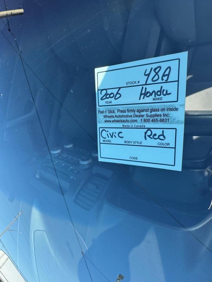 2006 Honda Civic DX-G, COUPE, AUTO, 4 CYL, RUNS WELL, AS IS SPECIAL Photo