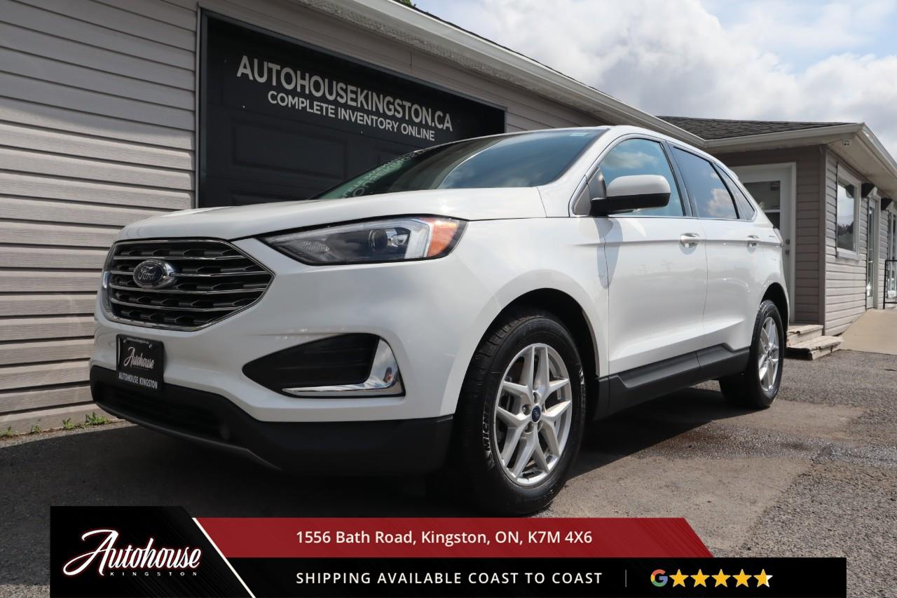 <p><strong>The 2022 Ford Edge SEL AWD</strong><span style=color:rgba( 0 , 0 , 0 , 0.9 )>  Refined capability meets all-weather confidence in this two-row midsize SUV, featuring a 2.0-liter EcoBoost turbocharged inline-4 delivering 250 horsepower and 280 lb-ft of torque through an 8-speed automatic transmission with Active Transmission Warm-Up and standard intelligent all-wheel drive, achieving an estimated 11.4 L/100km city and 8.3 L/100km highway fuel efficiency. The SEL trim showcases contemporary Ford design with LED signature lighting, heated power-adjustable side mirrors with integrated blind spot mirrors,. Inside the spacious cabin, ActiveX trimmed seats feature heated front positions with 10-way power driver adjustment, dual-zone electronic automatic temperature control, and SYNC 4A 12-inch portrait touchscreen with enhanced voice recognition, wireless Apple CarPlay, wireless Android Auto, and a 6-speaker audio system. Ford Co-Pilot360 includes Pre-Collision Assist with Automatic Emergency Braking, Blind Spot Information System with Cross-Traffic Alert, Lane-Keeping System, Rear View Camera with backup assist grid lines, and Auto High-Beam Headlamps. Additional features include keyless entry with push-button start, 60/40 split-fold-flat rear seats with 1,111 litres of cargo capacity expanding to 2,078 litres, and 3,500-pound towing capacity. This Edge SEL AWD delivers confident turbocharged performance, exceptional rear-seat legroom, and Ford's latest connected technology for Canadian families seeking comfort and year-round capability. Clean CARFAX.</span></p>