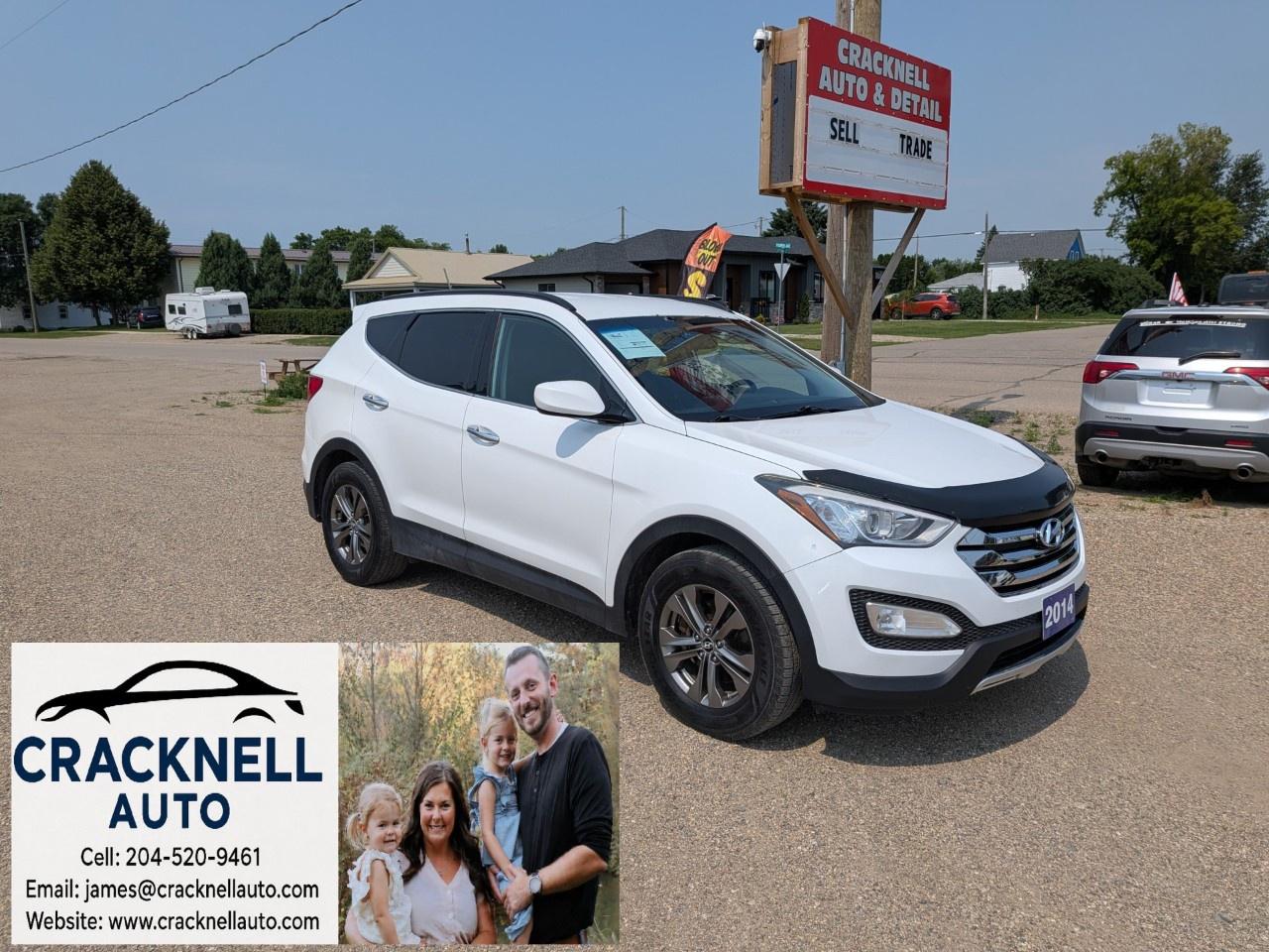 <p>2014 Hyundai Santa Fe Sport - Clean Title/Safetied </p><h3><span style=color:rgb( 15 , 15 , 15 )>Located in Carberry, but capable of bringing to Brandon. Priced to Sell! Carfax Available, excellent condition.</span></h3><ul><li><p>All-Wheel Drive (AWD)</p></li><li><p>Heated Seats</p></li><li><p>Heated Rear Seats</p></li><li><p>Heated Steering Wheel</p></li><li><p>Rearview Camera</p></li><li><p>Blind Spot Detection</p></li><li><p>Power Adjustable Driver & Passenger Seats</p></li><li><p>Proximity Key with Push-Button Start</p></li><li><p>Dual-Zone Automatic Climate Control</p></li><li><p>Bluetooth Hands-Free Phone System</p></li><li><p>Premium Audio with Satellite Radio</p></li><li><p>Local</p></li></ul><p><strong>Trades Welcome / Delivery Available</strong></p><p>Call or Text: <strong><u>204-520-9461</u></strong></p><p>Dealer #5905</p><p>Treaty cards accepted. 7-Day Insurance Available  drive home the same day, even when MPI is closed (perfect for evenings and weekends).</p>