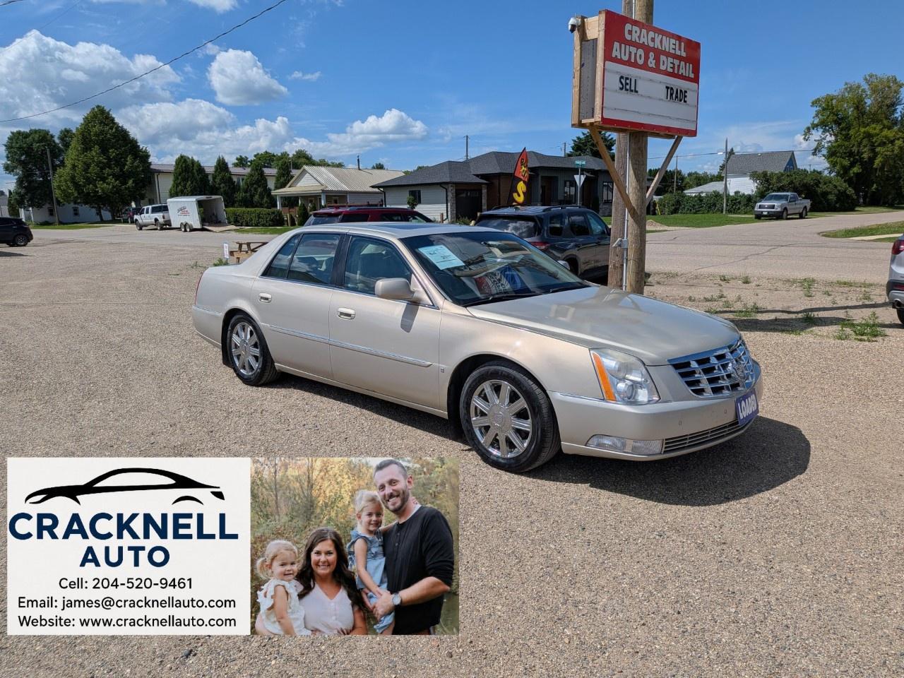 <p><strong>2007 Cadillac DTS  Luxury, Comfort & Classic Cadillac Style</strong></p><p><span style=color:rgb( 15 , 15 , 15 )>﻿Located in Carberry, but capable of bringing to Brandon. Priced to Sell! Carfax Available, excellent condition.</span></p><p><strong>Features:</strong></p><ul><li><p>Automatic transmission</p></li><li><p>Front-wheel drive</p></li><li><p>Premium leather interior</p></li><li><p>Heated front seats</p></li><li><p>Dual-zone automatic climate control</p></li><li><p>Power driver's and passenger's seats</p></li><li><p>Memory driver's seat</p></li><li><p>Power sunroof</p></li><li><p>Remote keyless entry</p></li><li><p>Remote start</p></li><li><p>Premium sound system</p></li><li><p>Steering wheel audio controls</p></li><li><p>Cruise control</p></li><li><p>Alloy wheels</p></li><li><p>Spacious trunk</p></li><li><p>Rebuilt Title</p></li><li><p>Smooth, comfortable highway ride</p></li></ul><p>Trades Welcome / Delivery Available.</p><p>Call/Text <strong>204-520-9461</strong></p><p>Dealer #5905</p><p>Treaty cards accepted  <strong>7-day insurance available</strong>, so you can drive home the same day even if MPI is closed (perfect for weekends and after hours).</p>