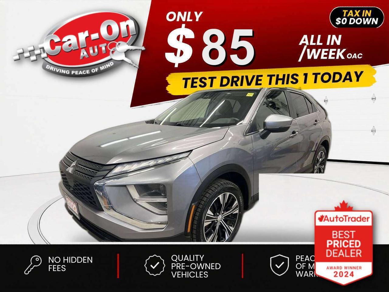 $0 DOWN $85/WEEK ALL IN INCLUDING ONTARIO TAXES O.A.C* All-Wheel Drive w/ Heated seats, Android Auto/ Apple CarPlay, 18-inch alloys, pre-collision system, backup camera, air conditioning, keyless entry, power locks, power mirrors, power widows, automatic headlights, cruise control, Bluetooth and Sirius XM!!*This car was used as a previous daily rental*