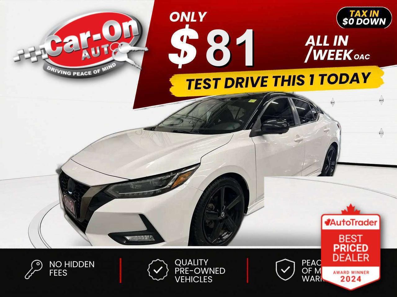 $0 DOWN $81/WEEK ALL IN INCLUDING ONTARIO TAXES O.A.C* LOW KMS!! TOP OF THE LINE SR PREMIUM!! Leather, sunroof, heated seats & steering, 360 camera w/ rear park sensors, remote start, premium 18-inch black alloys, adaptive cruise control, blind spot monitor, rear cross-traffic alert, pre-collision system, lane departure warning, premium Bose audio system, dual-zone climate control, keyless entry w/ push start, full power group incl. power driver seat, automatic headlights w/ auto highbeams, Bluetooth and Sirius XM!!