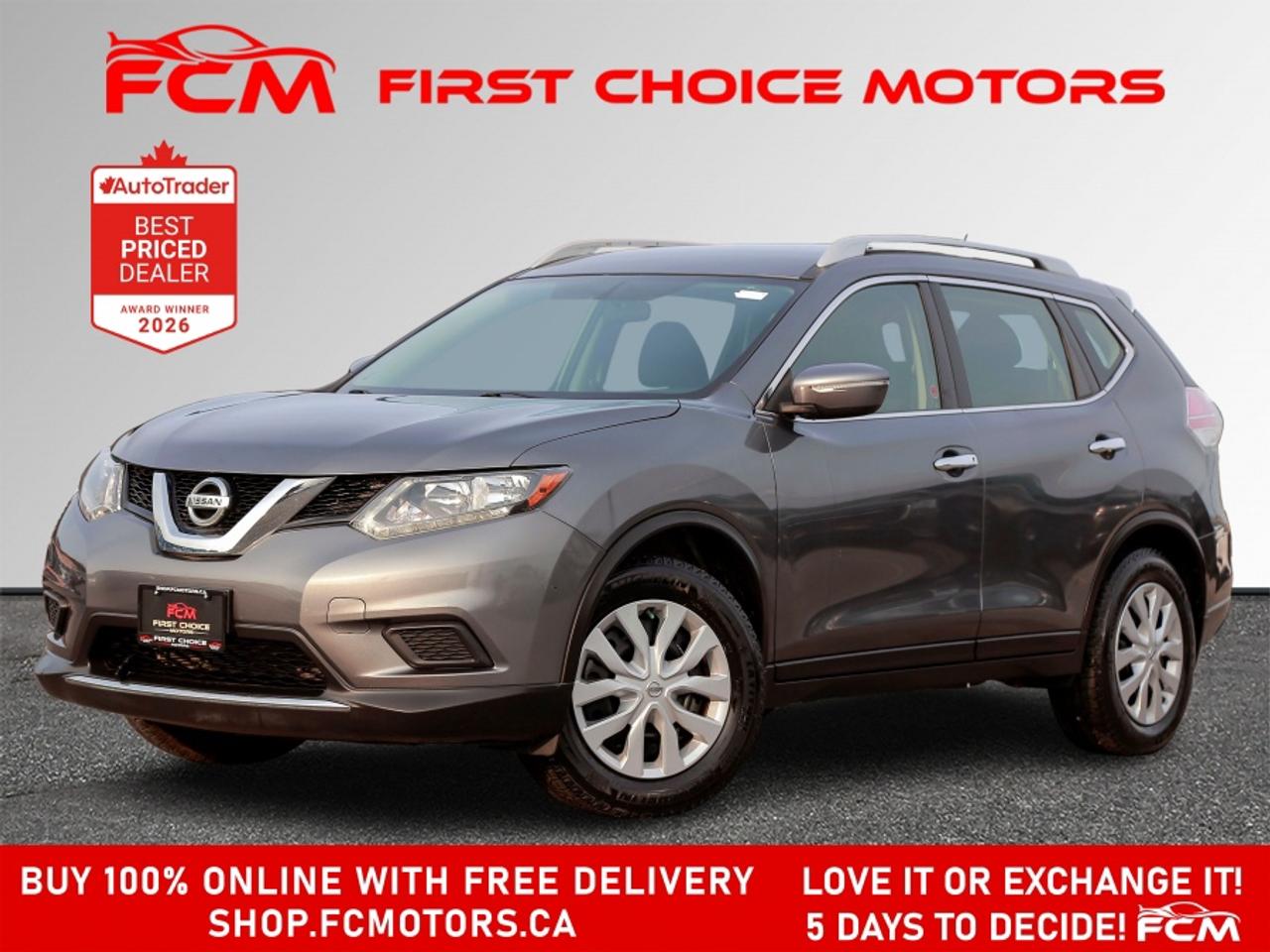 ** ** SPECIAL LIMITED TIME OFFER ** ** PURCHASE ANY VEHICLE THIS WEEK AND RECEIVE 4 BRAND-NEW ALL-SEASON TIRES AT NO ADDITIONAL COST!!! DON   T MISS THIS EXCLUSIVE CHANCE TO UPGRADE YOUR RIDE AND STAY PREPARED FOR ANY WEATHER!!! <br><br>EXCITING NEWS FROM FIRST CHOICE MOTORS! Our brand-new online showroom is now open to the public, bringing the ultimate car shopping experience right to your fingertips! Enjoy a 100% online car shopping experience, with over 500 certified vehicles in stock, comprehensive protection plans, and thousands of new auto parts & accessories available! Plus, for a limited time, were offering FREE deliveries across Ontario on all vehicle purchases! Dont miss out   visit Shop.fcmotors.ca to find and upgrade your perfect vehicle today!<br><br>Welcome to First Choice Motors, the largest car dealership in Toronto of pre-owned cars, SUVs, and vans priced between $5000-$15,000. With an impressive inventory of over 300 vehicles in stock, we are dedicated to providing our customers with a vast selection of affordable and reliable options. <br><br>Were thrilled to offer a used 2014 Nissan Rogue SV, grey color with 76,000km (STK#10152) This vehicle was $12990 NOW ON SALE FOR $10990. It is equipped with the following features:<br>- Automatic Transmission<br>- Reverse camera<br>- Power windows<br>- Power locks<br>- Power mirrors<br>- Air Conditioning<br><br>At First Choice Motors, we believe in providing quality vehicles that our customers can depend on. All our vehicles come with a 36-day guarantee on all safety related items. We also offer additional warranty options up to 5 years for our customers who want extra peace of mind.<br><br>Furthermore, all our vehicles are sold fully certified with brand new brakes rotors and pads, a fresh oil change, and brand new set of all-season tires installed & balanced. You can be confident that this car is in excellent condition and ready to hit the road.<br><br>At First Choice Motors, we believe that everyone deserves a chance to own a reliable and affordable vehicle. Thats why we offer financing options with low interest rates starting at 7.9% O.A.C. Were proud to approve all customers, including those with bad credit, no credit, students, and even 9 socials. Our finance team is dedicated to finding the best financing option for you and making the car buying process as smooth and stress-free as possible.<br><br>Our dealership is open 7 days a week to provide you with the best customer service possible. We carry the largest selection of used vehicles for sale under $9990 in all of Ontario. We stock over 300 cars, mostly Hyundai, Chevrolet, Mazda, Honda, Volkswagen, Toyota, Ford, Dodge, Kia, Mitsubishi, Acura, Lexus, and more. With our ongoing sale, you can find your dream car at a price you can afford. Come visit us today and experience why we are the best choice for your next used car purchase!<br><br>All prices include $22.00 OMVIC Fee.  Excludes, license plates, ownership registration and ONTARIO HST (13%)<br>*No Credit Card payments can be accepted for Vehicle Purchases*