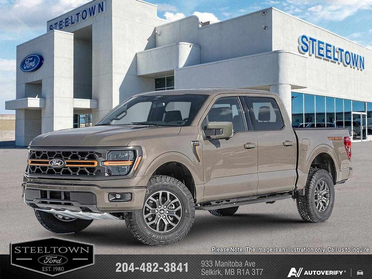 <b>Off-Road Package,  Heated Seats,  Climate Control,  Aluminum Wheels,  Running Boards!</b><br> <br> We value your TIME, we wont waste it or your gas is on us!   We offer extended test drives and if you cant make it out to us we will come straight to you!<br> <br>The 2026 Ford F-150 offers remarkable versatility and resiliency to support both demanding work and weekend adventures.<br> <br>The 2026 Ford F-150 combines proven leadership in toughness with smart innovation to deliver a truck built for real-world demands. Inside, the cabin features refined materials, intuitive tech and comfortable seating to support both driver and passengers on every journey. With its strong presence, flexible design and Fords legacy of dependability, the F-150 is ready for whatever work or play you throw its way.<br> <br>This Marsh Grey Crew Cab 4X4 pickup has an Automatic transmission and is powered by a 400HP 5.0L 8 Cylinder Engine. <br> <br> Our F-150s trim level is Tremor. Engineered for relentless off-road capability, this rugged truck features an advanced off-road suspension, three protective skid plates, heavy-duty front and rear tow hooks, functional running boards, and striking dark matte finish alloy wheels wrapped in all-terrain tires. Inside, the adventure-ready cabin offers heated unique sport cloth front seats with power lumbar support, integrated upfitter switches for aftermarket accessories, power adjustable pedals, and a leatherette steering wheel. Premium comfort and tech surround you thanks to voice-activated dual-zone automatic air conditioning, keyfob remote start, and a powerful eight-speaker B&O sound system by Bang & Olufsen tied to a 12-inch SYNC 4 display with connected navigation and wireless smartphone integration. You can explore unmapped terrain or cruise the highway with ultimate confidence provided by a full aerial view camera system, BlueCruise driving technology, adaptive cruise control with stop-and-go, and a comprehensive forward and reverse sensing system. This vehicle has been upgraded with the following features: Off-Road Package, Heated Seats, Climate Control, Aluminum Wheels, Running Boards, Remote Start, SYNC.<br><br> View the original window sticker for this vehicle with this url <b><a href=http://www.windowsticker.forddirect.com/windowsticker.pdf?vin=1FTFW4L59TFB74447 target=_blank>http://www.windowsticker.forddirect.com/windowsticker.pdf?vin=1FTFW4L59TFB74447</a></b>.<br> <br>To apply right now for financing use this link: <a href=http://www.steeltownford.com/?https://CreditOnline.dealertrack.ca/Web/Default.aspx?Token=bf62ebad-31a4-49e3-93be-9b163c26b54c&La target=_blank>http://www.steeltownford.com/?https://CreditOnline.dealertrack.ca/Web/Default.aspx?Token=bf62ebad-31a4-49e3-93be-9b163c26b54c&La</a><br> <br/>Total rebate of $2500 is reflected in the price. 3.99% financing for 84 months. Incentives expire 2026-08-31. See dealer for details. <br><br>Family owned and operated in Selkirk for 35 Years.  <br>Steeltown Ford is located just 20 minutes North of the Perimeter Hwy, with an onsite banking center that offers free consultations. <br>Ask about our special dealer rates available through all major banks and credit unions.<br>Dealer retains all rebates, plus taxes, govt fees and Steeltown Protect Plus.<br>Steeltown Ford Protect Plus includes:<br>- Life Time Tire Warranty <br>Dealer Permit # 1039<br><br><br> Come by and check out our fleet of 100+ used cars and trucks and 240+ new cars and trucks for sale in Selkirk.  o~o