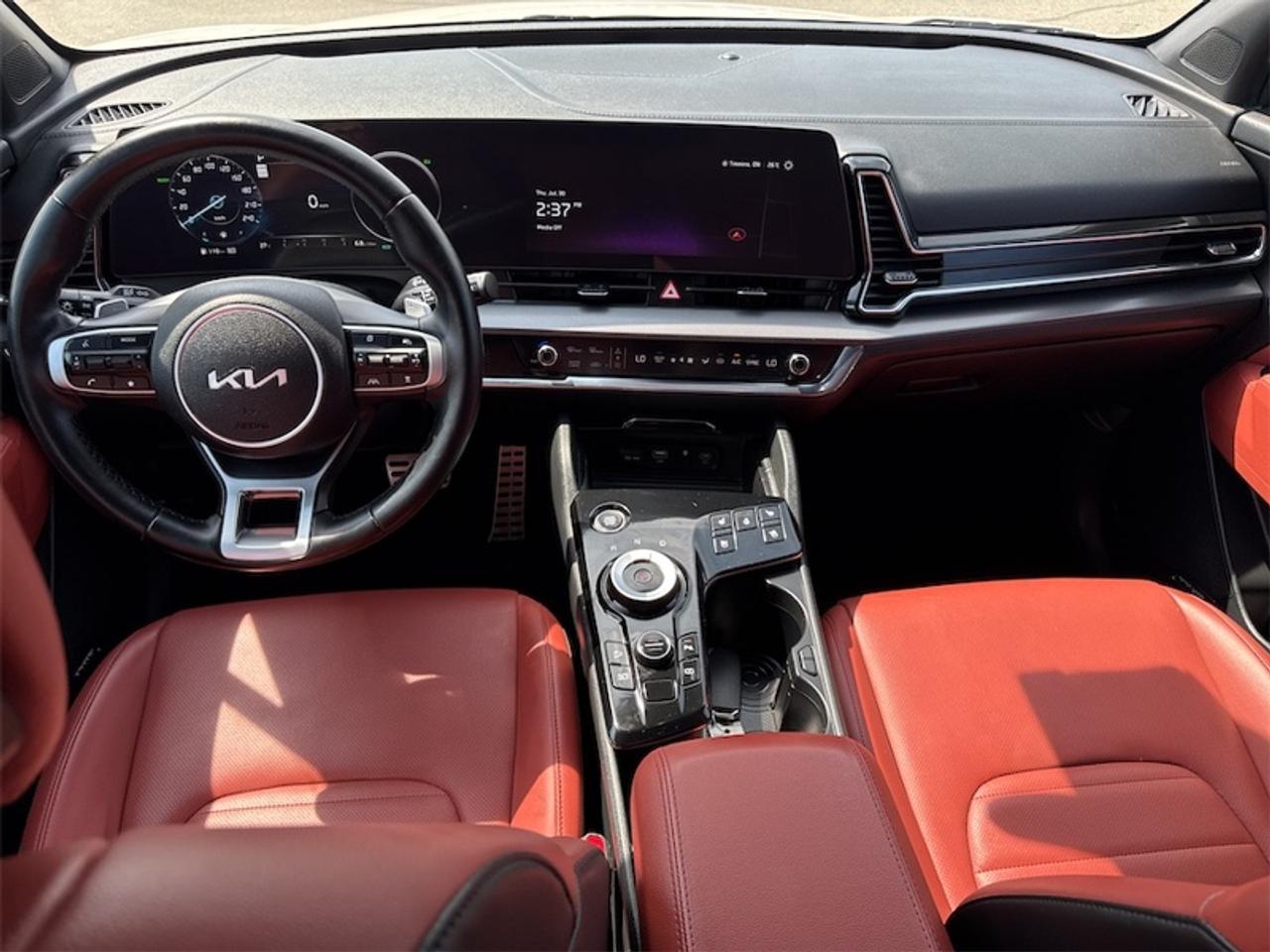 2024 Kia Sportage Hybrid SX AWD w/Red Interior   - $297 B/W Photo