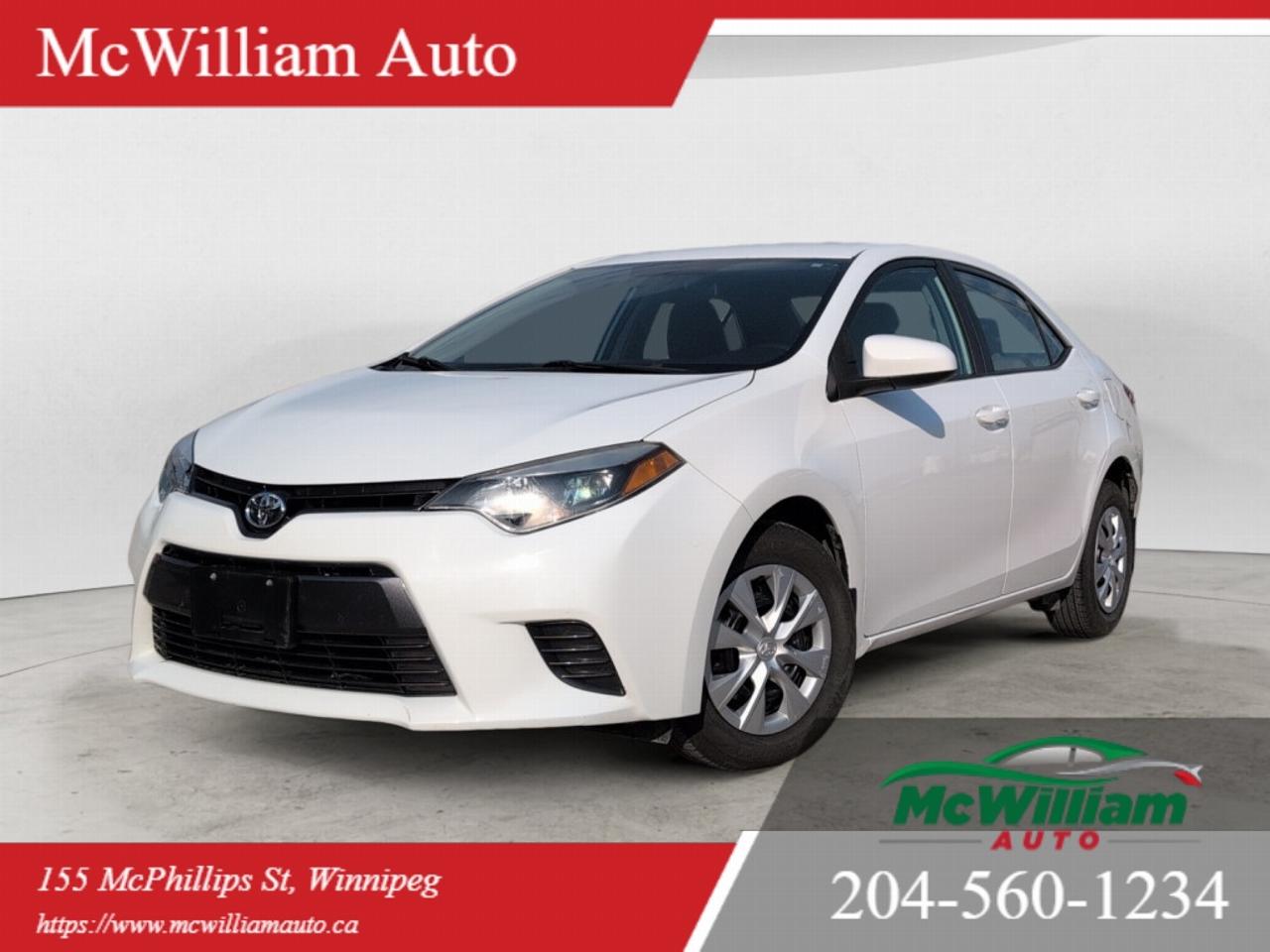 <br>At McWilliam Auto, we operate as a one-price dealership. Our vehicles are competitively priced from the start to offer exceptional value and a transparent buying experience. All vehicle prices are firm and non-negotiable.in.<br><br>MECHANICAL / PERFORMANCE<br><br>1.8L 4-Cylinder Engine<br>Continuously Variable Transmission (CVT)<br>Front-Wheel Drive<br>Electric Power Steering<br>Eco Driving Mode<br>Independent Front Suspension<br>4-Wheel Disc Brakes<br>Anti-Lock Braking System (ABS)<br>Vehicle Stability Control<br>Traction Control System<br>Cruise Control<br><br>SAFETY<br><br>Front Air Bags<br>Front Seat-Mounted Side Air Bags<br>Side Curtain Air Bags<br>Driver Knee Air Bag<br>Backup Camera<br>Vehicle Stability Control<br>Traction Control System<br>Brake Assist<br>Tire Pressure Monitoring System<br>LATCH Child Seat Anchors<br>Rear Child Safety Locks<br>Automatic Headlights<br><br>TECHNOLOGY / INFOTAINMENT<br><br>Touchscreen Infotainment System<br>Bluetooth Hands-Free Calling<br>Bluetooth Audio Streaming<br>USB Input<br>Auxiliary Audio Input<br>AM/FM Audio System<br>Steering Wheel Audio Controls<br>Voice Recognition<br>Multi-Information Display<br>12V Power Outlet<br><br>COMFORT / INTERIOR<br><br>Heated Front Seats<br>Cloth Interior<br>Manual Climate Control<br>Cruise Control<br>Power Windows<br>Power Door Locks<br>Power Heated Mirrors<br>Tilt and Telescopic Steering Wheel<br>60/40 Split Folding Rear Seats<br>Front and Rear Cup Holders<br>Remote Fuel Door Release<br>Remote Trunk Release<br><br>EXTERIOR / STYLING<br><br>16-Inch Steel Wheels with Wheel Covers<br>Body-Colour Door Handles<br>Body-Colour Power Mirrors<br>Halogen Headlights<br>LED Daytime Running Lights<br>Rear Window Defroster<br>Intermittent Windshield Wipers<br>2 Sets of Tires and Rims<br><br>DEALER PERMIT No. 4611<br>Stock Number#5008-T<br>McWilliam Auto, 155 McPhillips Street, Winnipeg MB<br><br>IMPORTANT DISCLAIMER: This vehicle is a used vehicle, all the features and information may not be accurate from the descriptions above, please check the vehicle in person and confirm for your self.