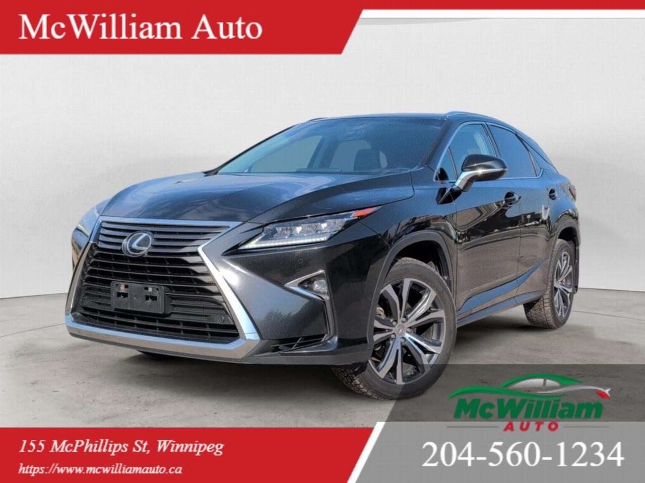 <br>At McWilliam Auto, we operate as a one-price dealership. Our vehicles are competitively priced from the start to offer exceptional value and a transparent buying experience. All vehicle prices are firm and non-negotiable.in.<br><br> MECHANICAL / PERFORMANCE<br><br>3.5L V6 Engine<br>8-Speed Automatic Transmission<br>All-Wheel Drive (AWD)<br>Drive Mode Select<br>Electric Power Steering<br>Independent Front and Rear Suspension<br>4-Wheel Disc Brakes<br>Anti-Lock Braking System (ABS)<br>Vehicle Stability Control<br>Traction Control System<br>Hill Start Assist Control<br><br>SAFETY<br><br>Blind Spot Monitoring<br>Rear Cross Traffic Alert<br>Front Air Bags<br>Front Seat-Mounted Side Air Bags<br>Side Curtain Air Bags<br>Driver Knee Air Bag<br>Backup Camera<br>Vehicle Stability Control<br>Traction Control System<br>Brake Assist<br>Tire Pressure Monitoring System<br>LATCH Child Seat Anchors<br>Automatic High Beams<br>LED Daytime Running Lights<br><br>TECHNOLOGY / INFOTAINMENT<br><br>Lexus Display Audio System<br>Navigation Ready<br>Bluetooth Hands-Free Calling<br>Bluetooth Audio Streaming<br>USB Input<br>Auxiliary Audio Input<br>Premium Audio System<br>Steering Wheel Audio Controls<br>Voice Recognition<br>Multi-Information Display<br>Push Button Start<br><br>COMFORT / INTERIOR<br><br>Leather Interior<br>Heated Front Seats<br>Ventilated Front Seats<br>Heated Rear Seats<br>Heated Steering Wheel<br>Power Driver Seat<br>Power Passenger Seat<br>Driver Memory Seat<br>Power Tilt and Telescopic Steering Wheel<br>Dual-Zone Automatic Climate Control<br>Power Liftgate<br>Power Folding Heated Mirrors<br>Keyless Entry with Push Button Start<br>Power Windows<br>Power Door Locks<br>60/40 Split Folding Rear Seats<br><br>EXTERIOR / STYLING<br><br>LED Headlights<br>LED Daytime Running Lights<br>LED Fog Lights<br>18-Inch Alloy Wheels<br>Power Folding Side Mirrors<br>Power Liftgate<br>Rear Privacy Glass<br>Roof Rails<br>Rear Spoiler<br>Rear Window Wiper<br>Rear Window Defroster<br>Chrome Exterior Accents<br><br>OFF ROAD / CAPABILITY<br><br>All-Wheel Drive (AWD)<br>Hill Start Assist Control<br>Traction Control System<br><br>DEALER PERMIT No. 4611<br>Stock Number#4983<br>McWilliam Auto, 155 McPhillips Street, Winnipeg MB<br><br>IMPORTANT DISCLAIMER: This vehicle is a used vehicle, all the features and information may not be accurate from the descriptions above, please check the vehicle in person and confirm for your self.