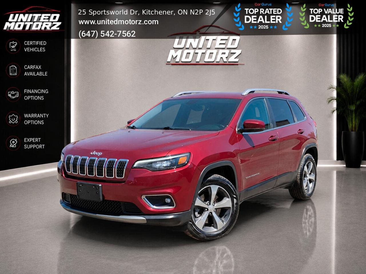 2019 Jeep Cherokee Limited AUTO 4*4 3.2L 6CYL~SAFETY CERTIFIED~NO ACC Photo0